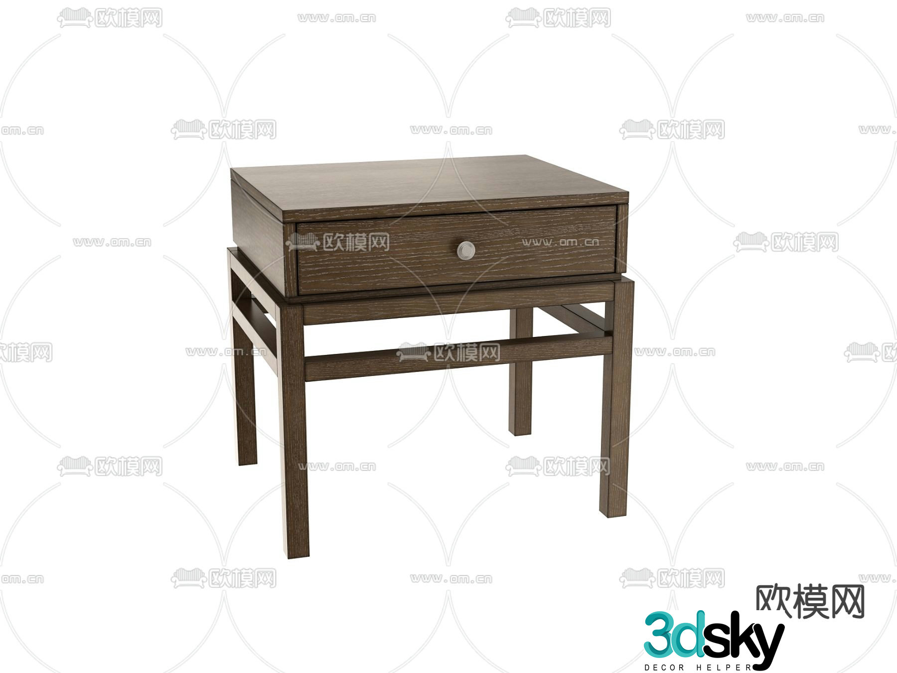 New Chinese style bedside table 3d model