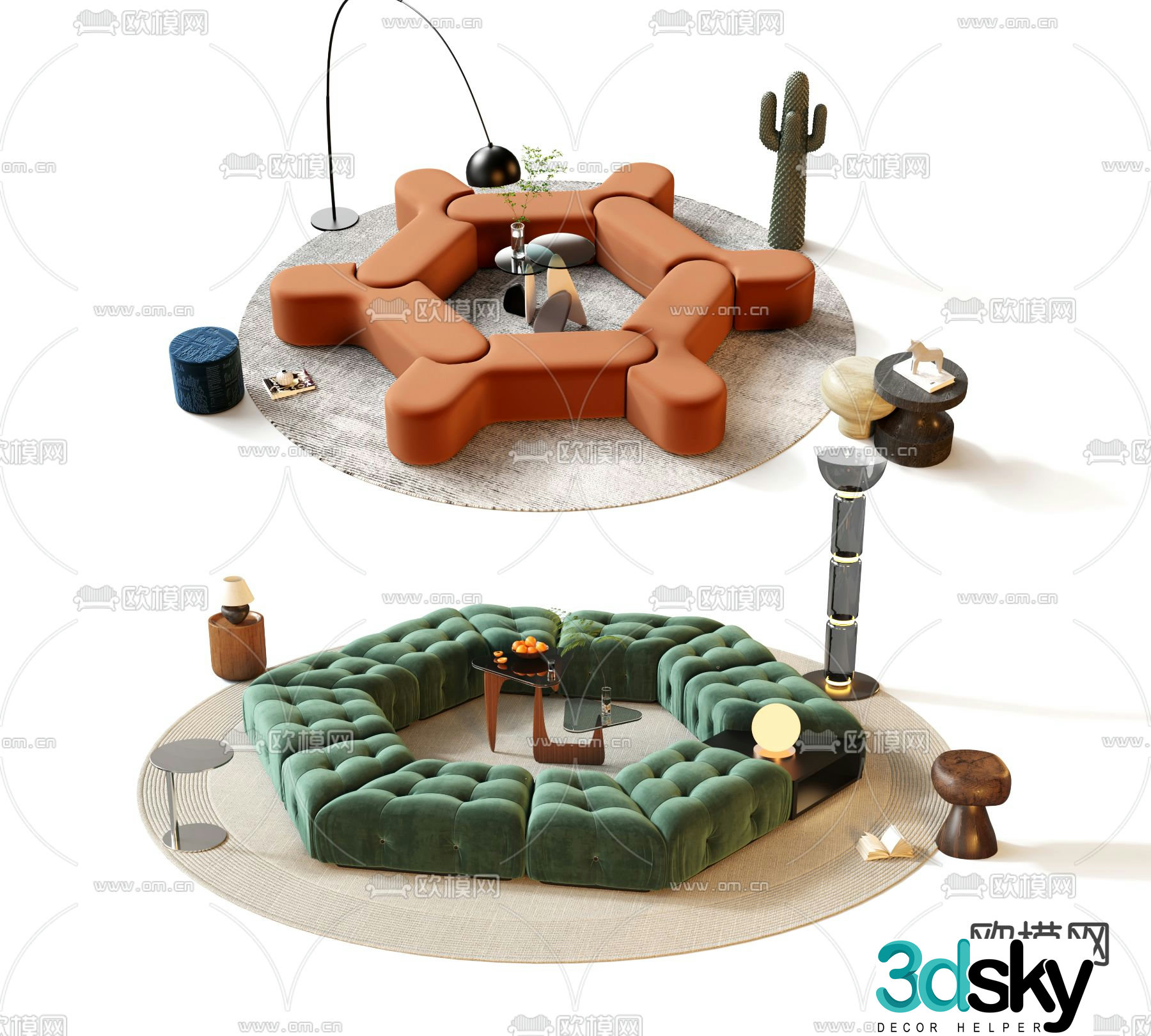 Office sofa lobby sofa public sofa 3d model