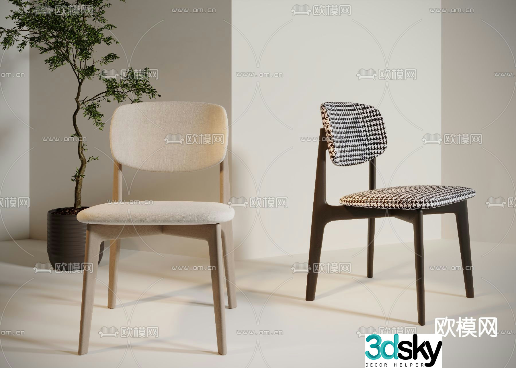 chair dining chair 3d model