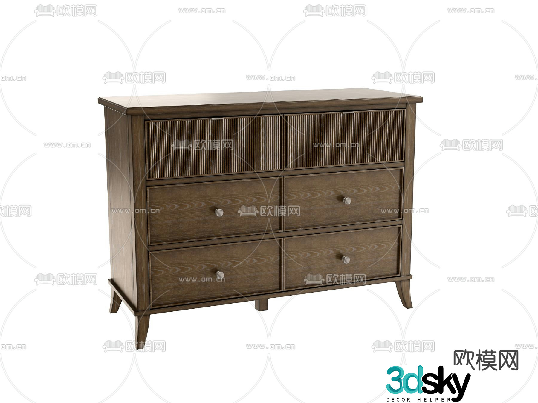 Chinese side cabinet 3D model