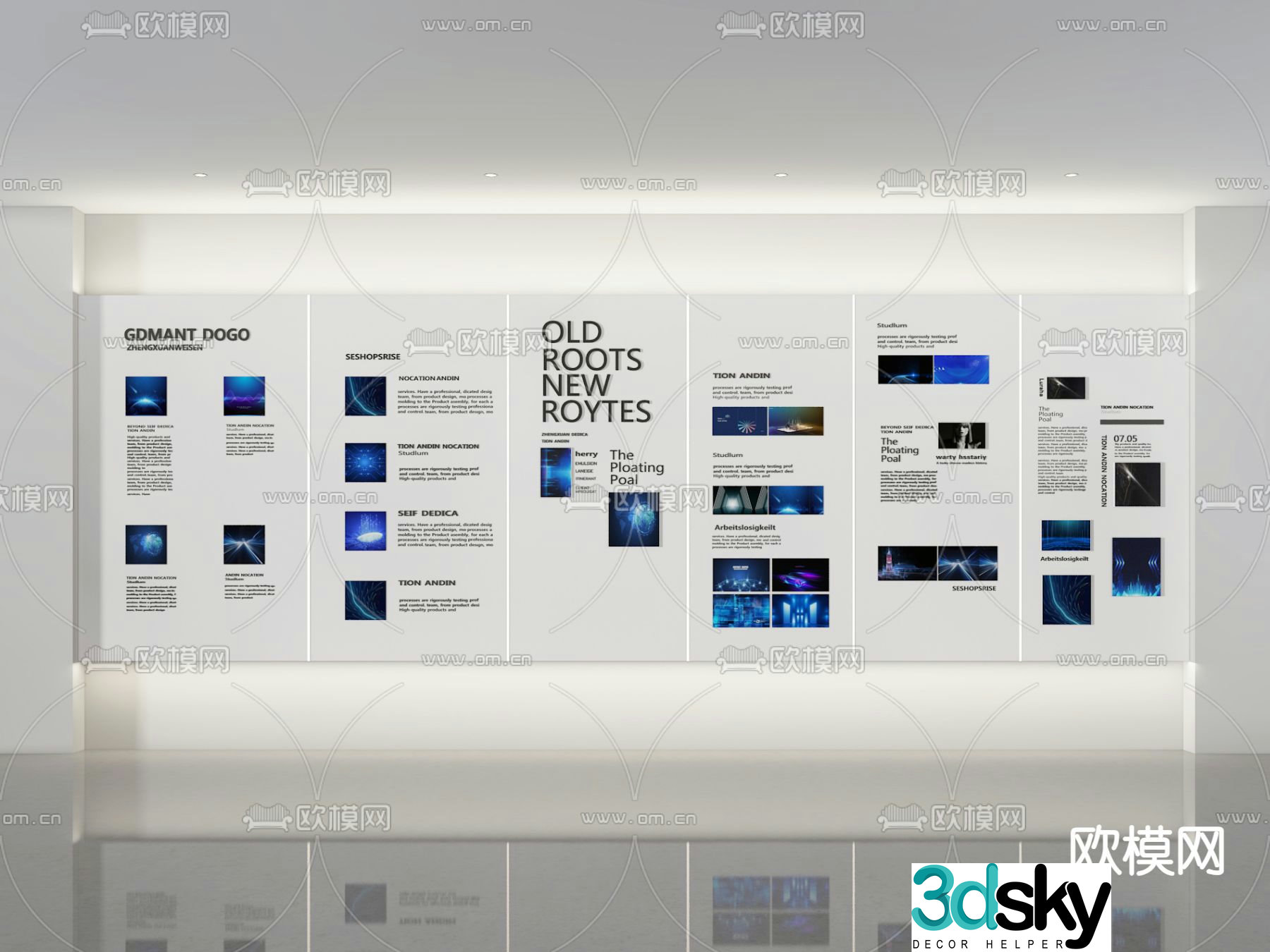 Corporate wall Exhibition wall Cultural wall Propaganda wall 3d model