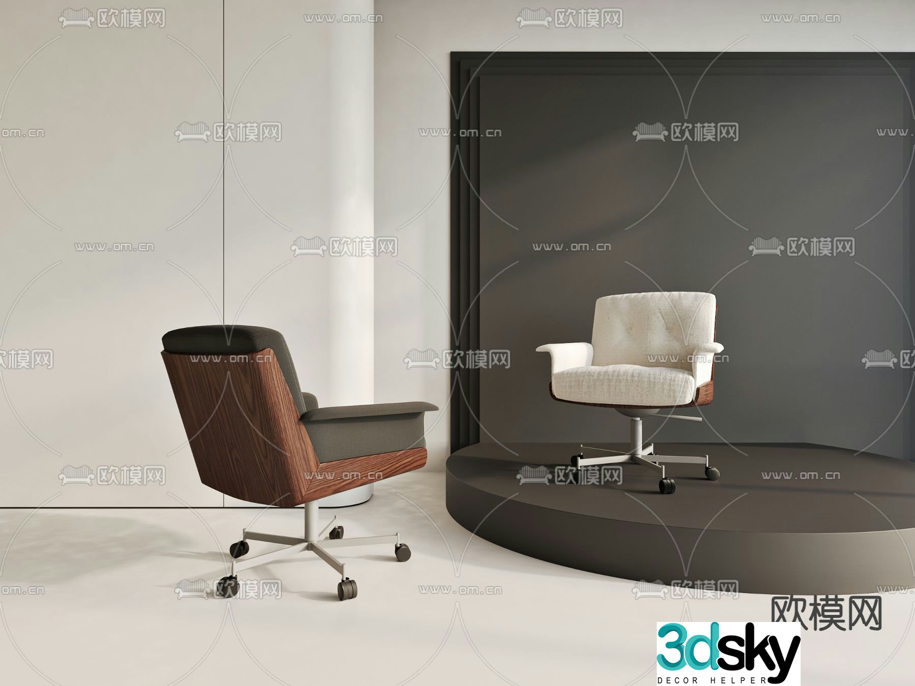 Office chair conference chair staff chair 3d model