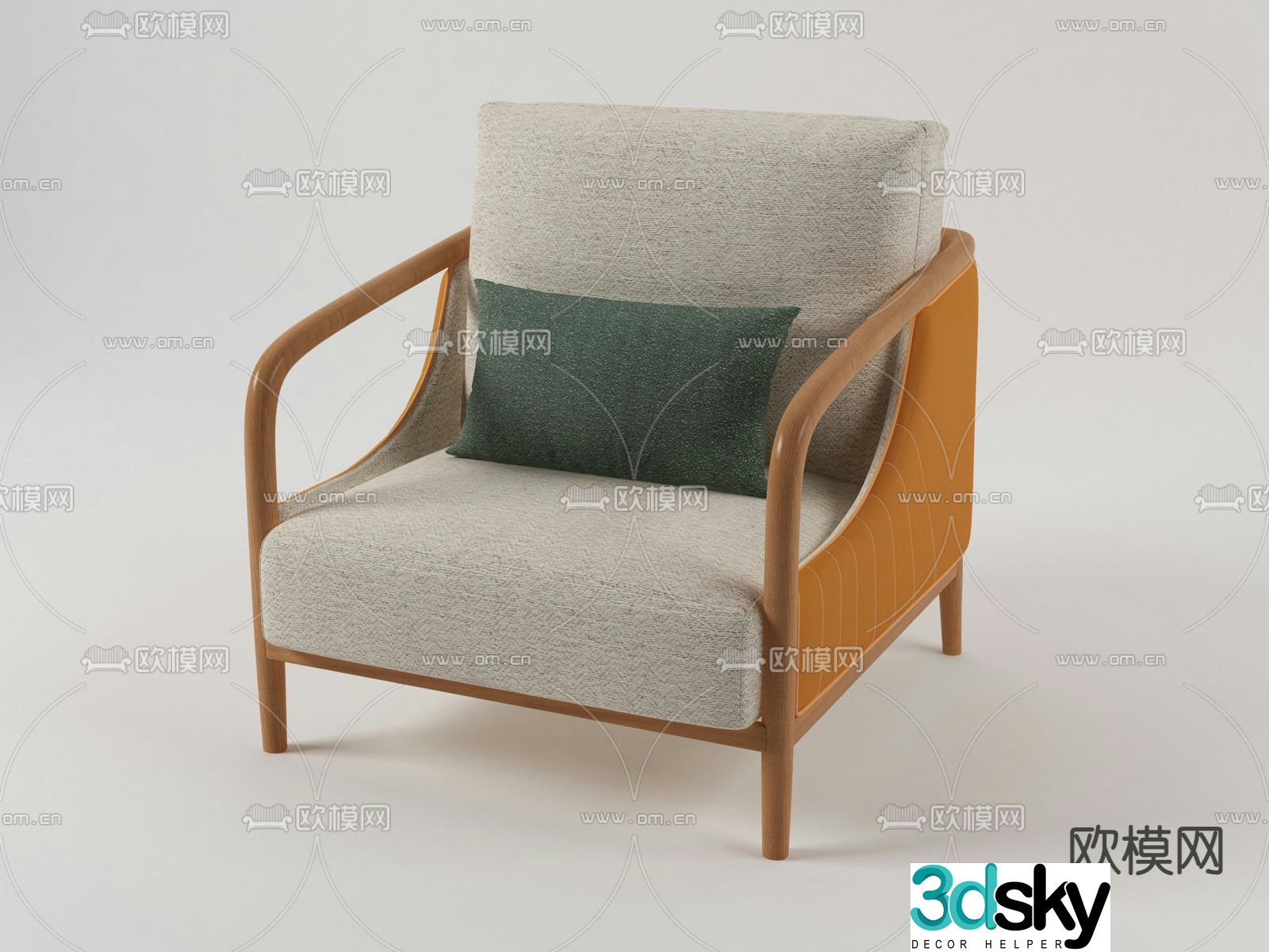 Single sofa 3d model