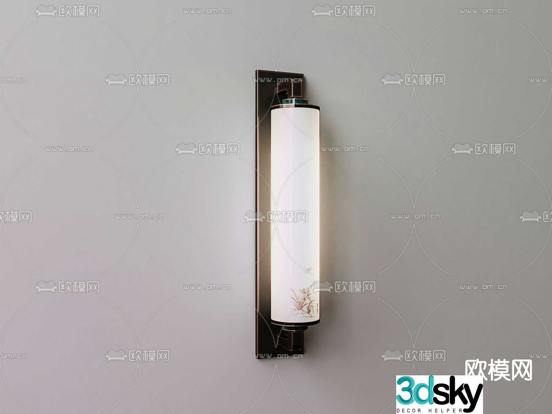 New Chinese style wall lamp 3d model