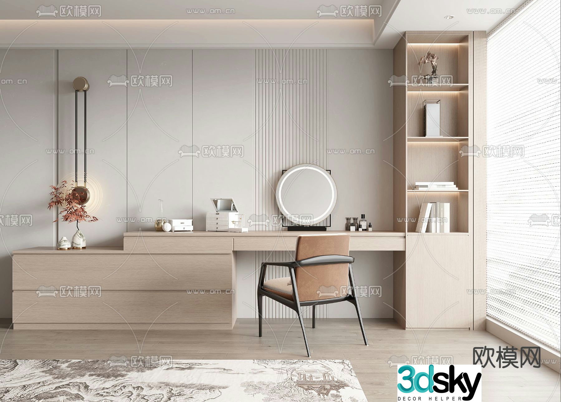 New Chinese style dresser 3d model