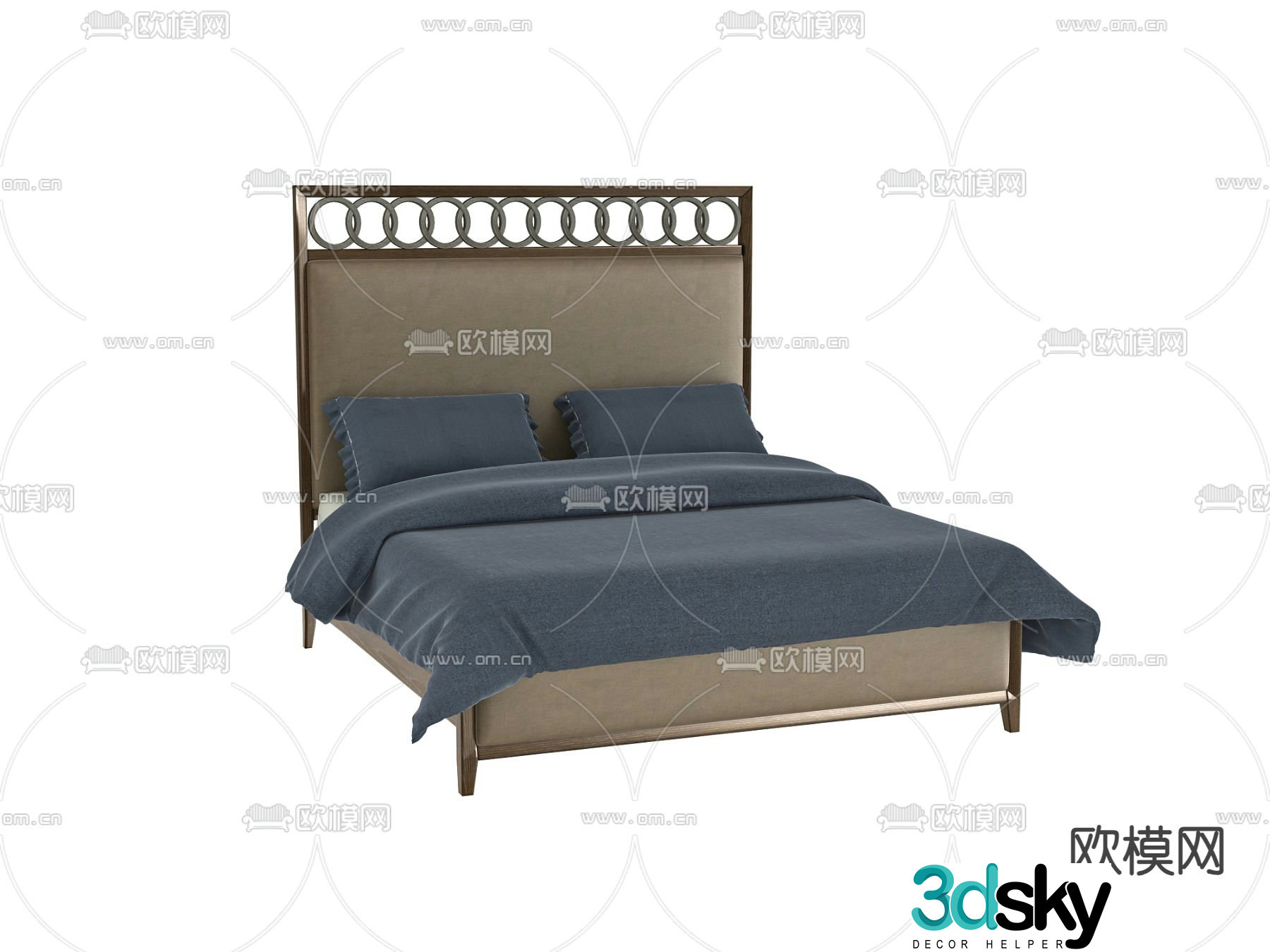 Double bed 3d model