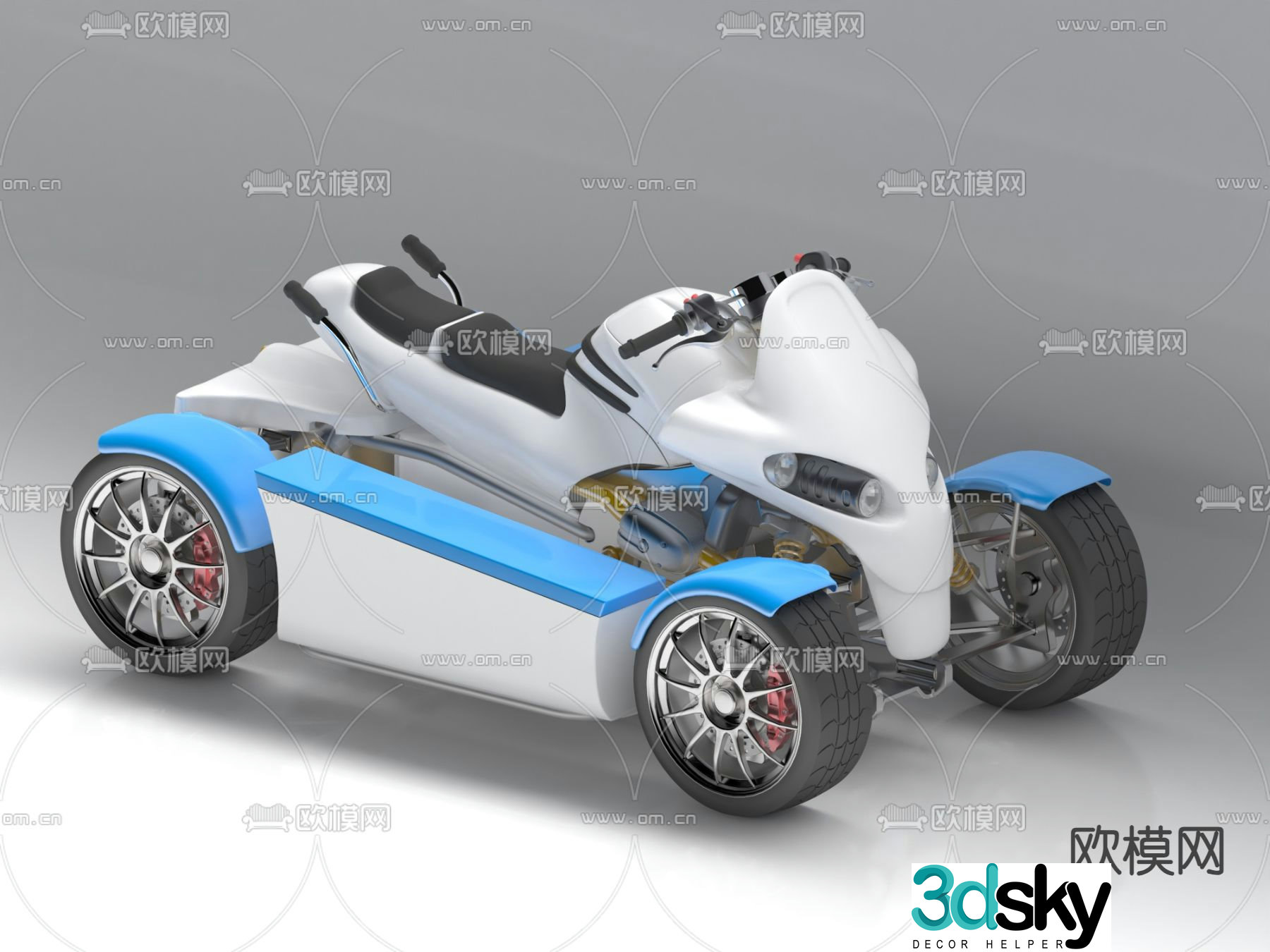 Modern motorcycle 3d model