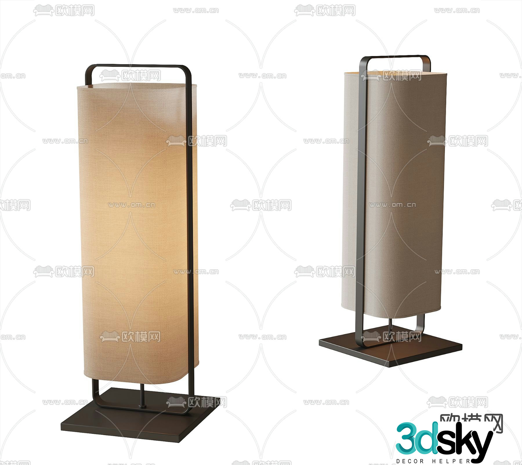 New Chinese desk lamp 3D model