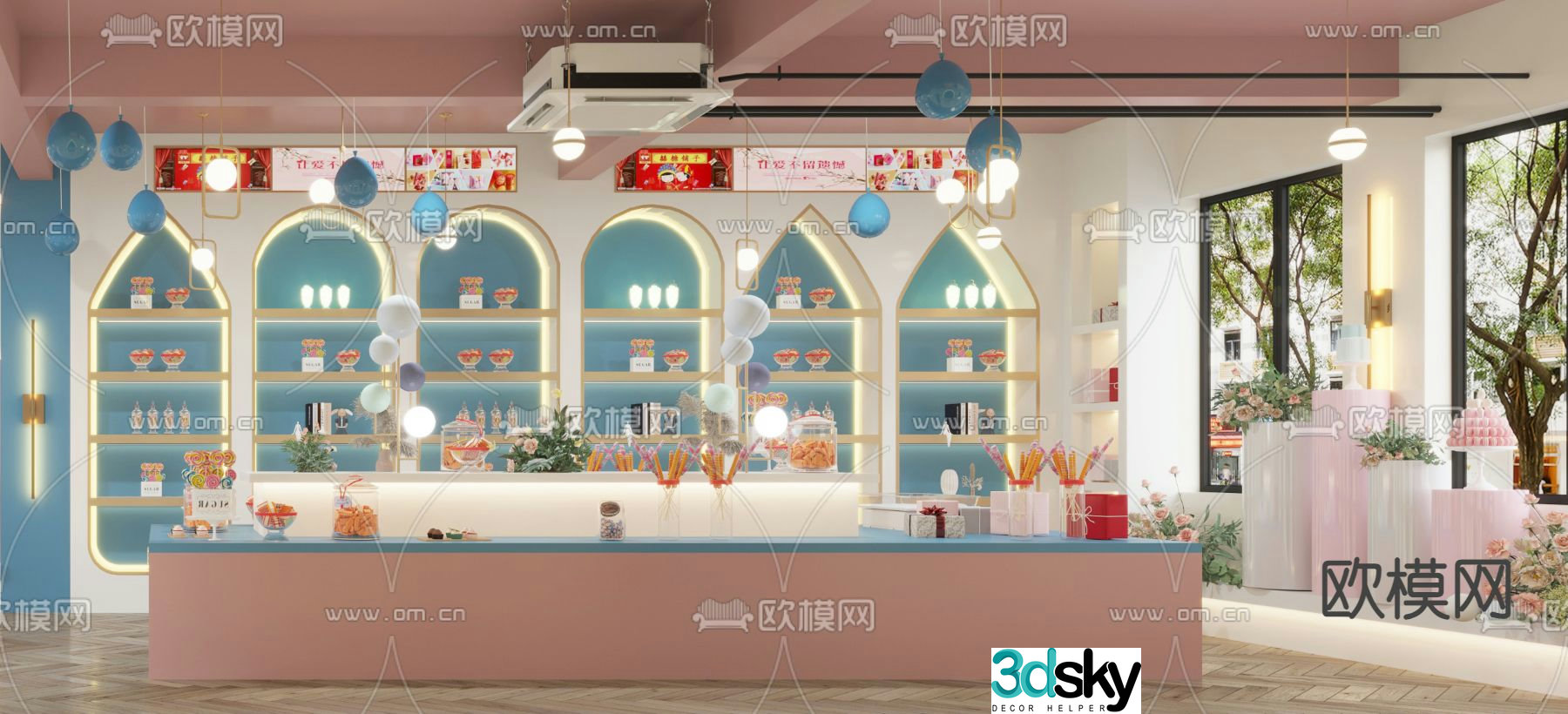 Dessert Shop Snack Shop 3D Model