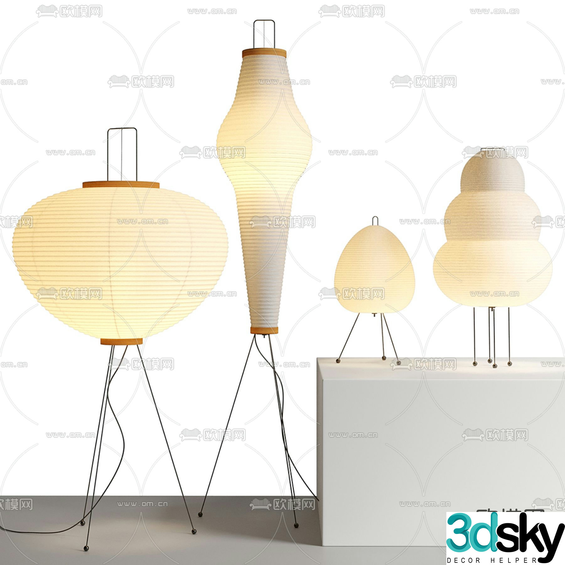 Wasabi wind floor lamp 3d model