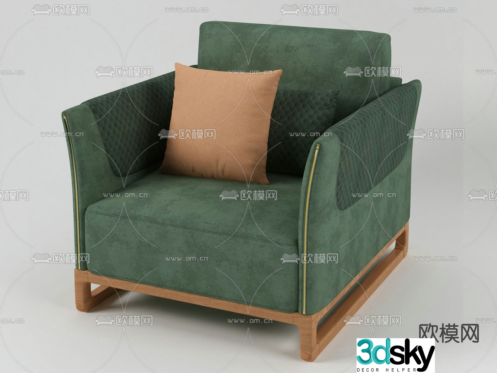 Single sofa 3d model