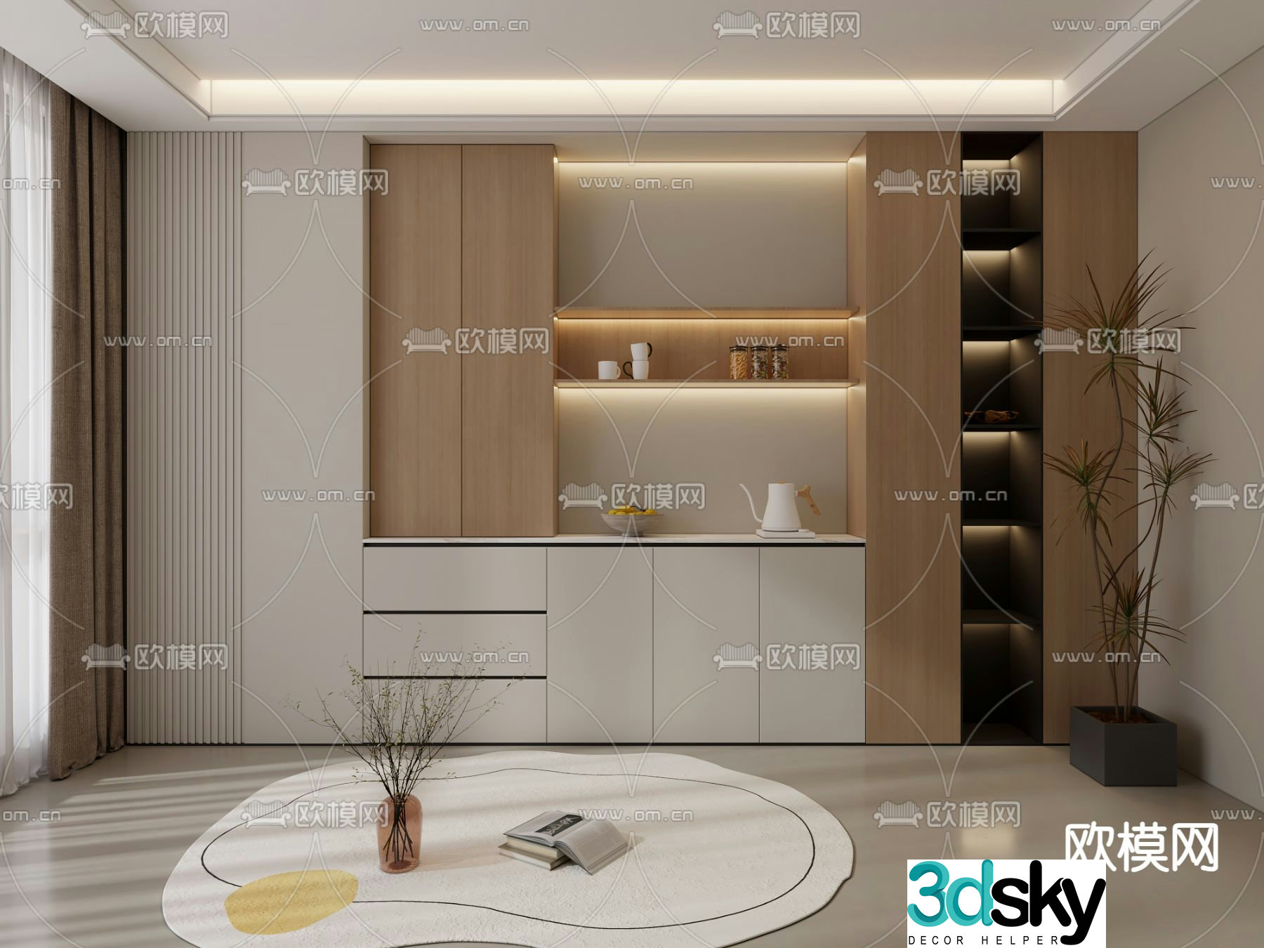 Modern sideboard 3d model