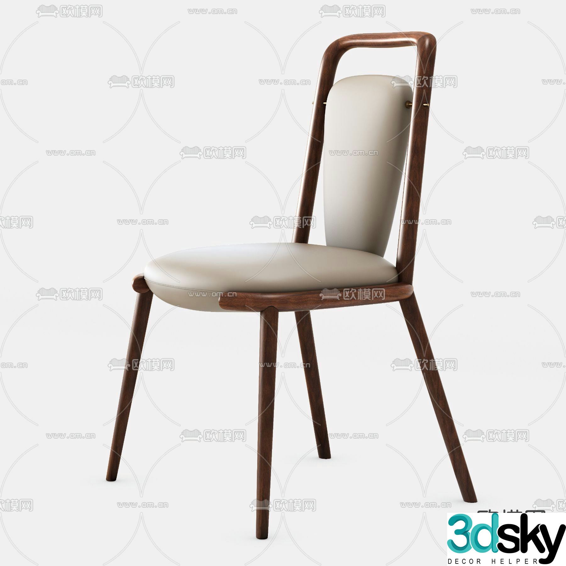 Modern chair dining chair 3d model