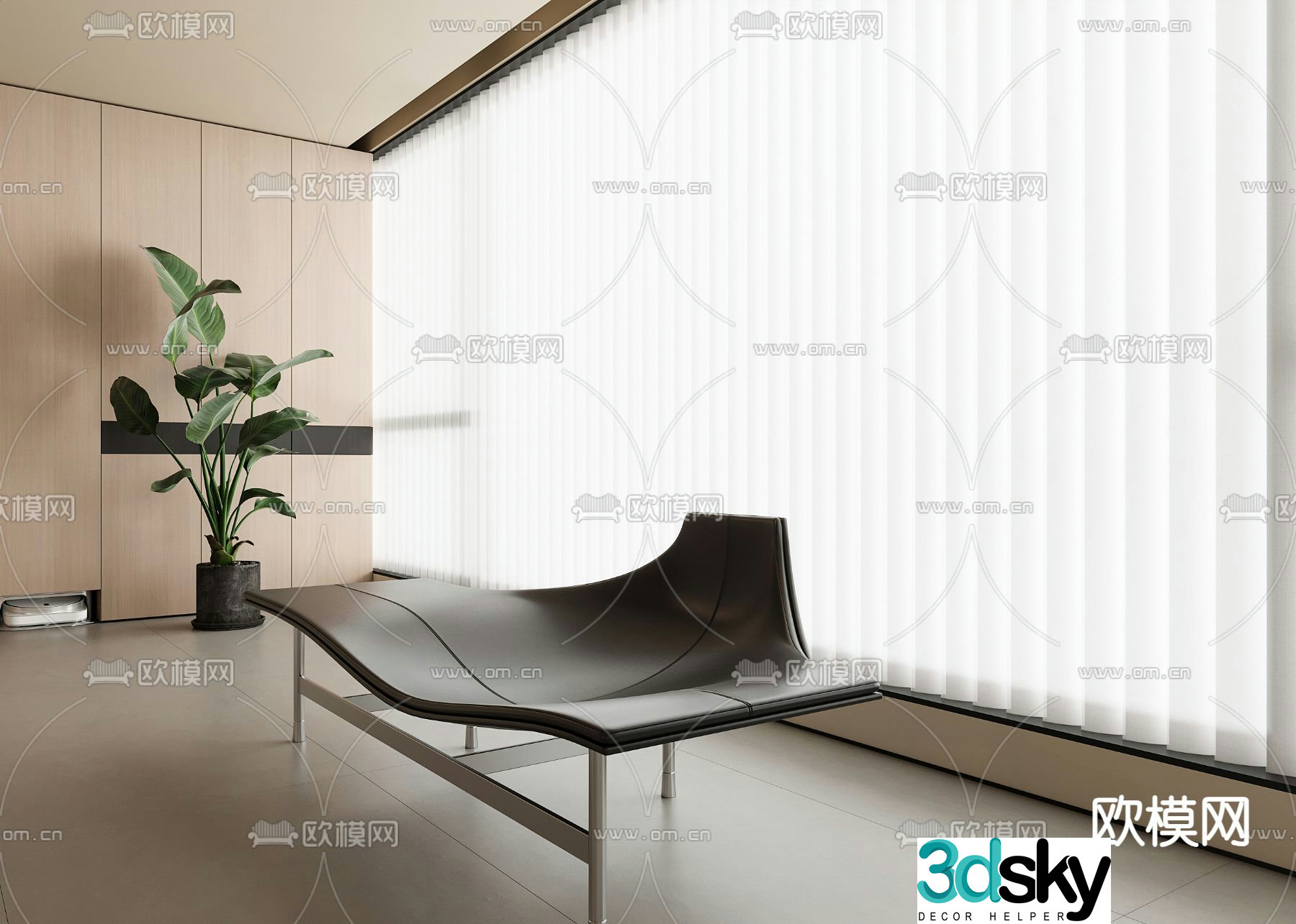 Modern special-shaped leisure chair 3d model