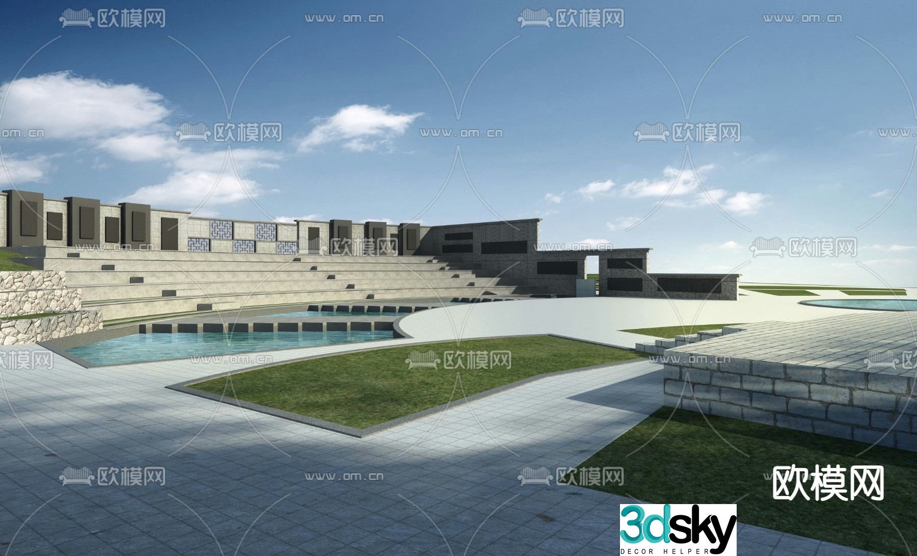 Cultural Square Leisure Square 3D model