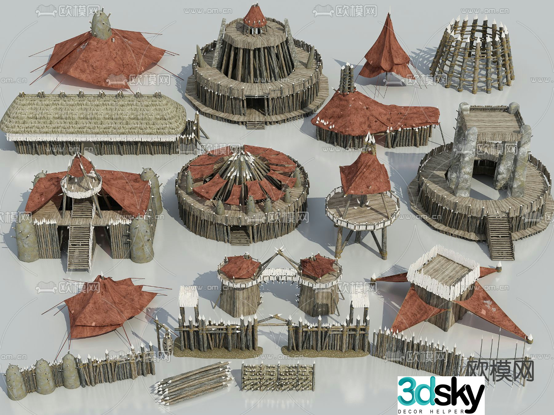 primitive tribe 3d model