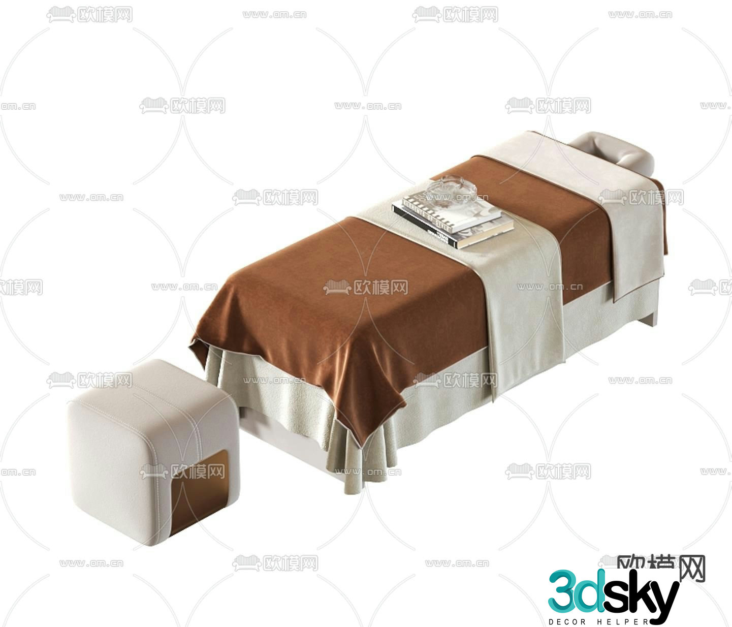 Massage bed beauty bed 3d model