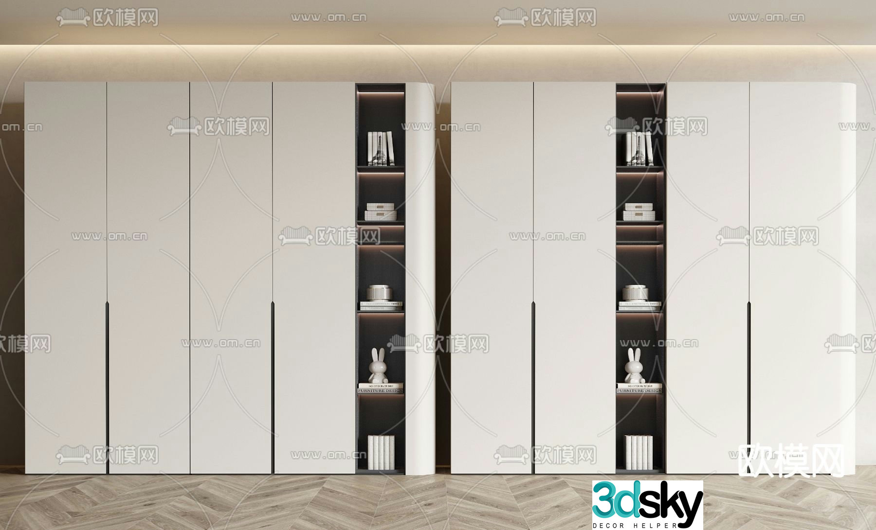 Modern wardrobe 3d model