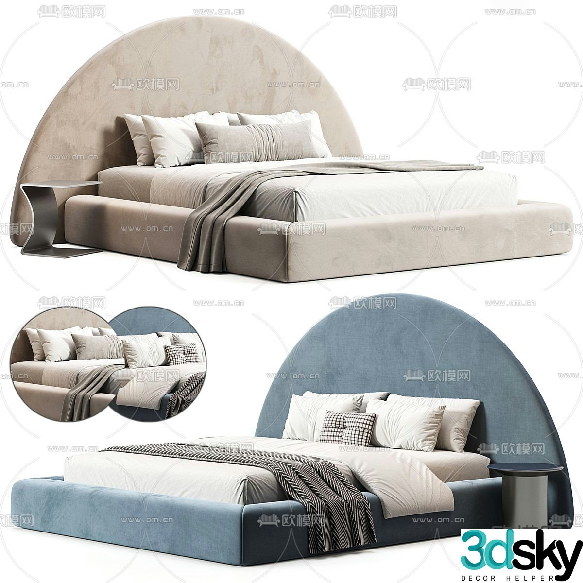 Double bed 3d model