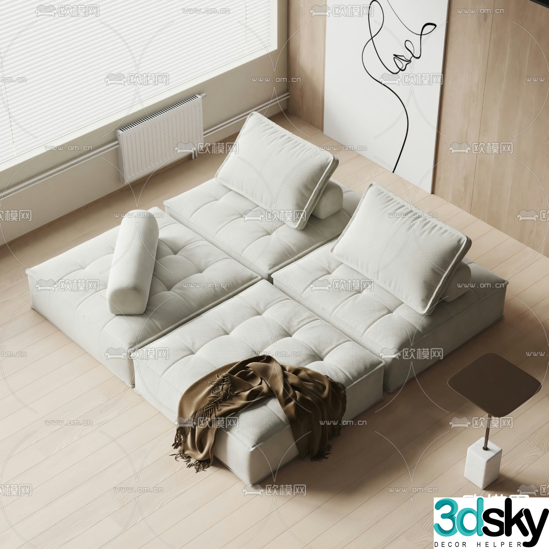 Poliform special-shaped sofa spliced â€‹â€‹sofa 3d model