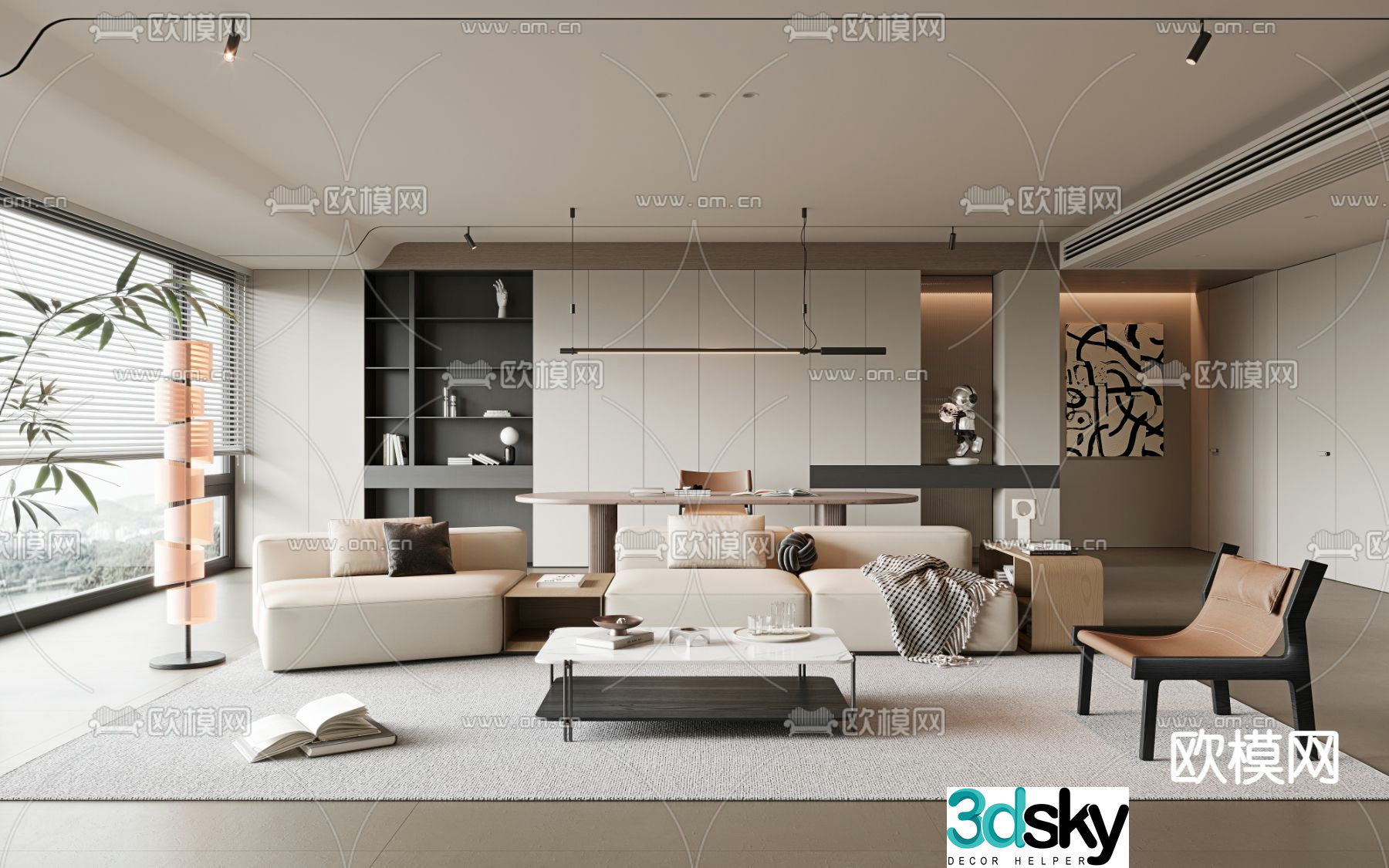 Modern living room 3d model