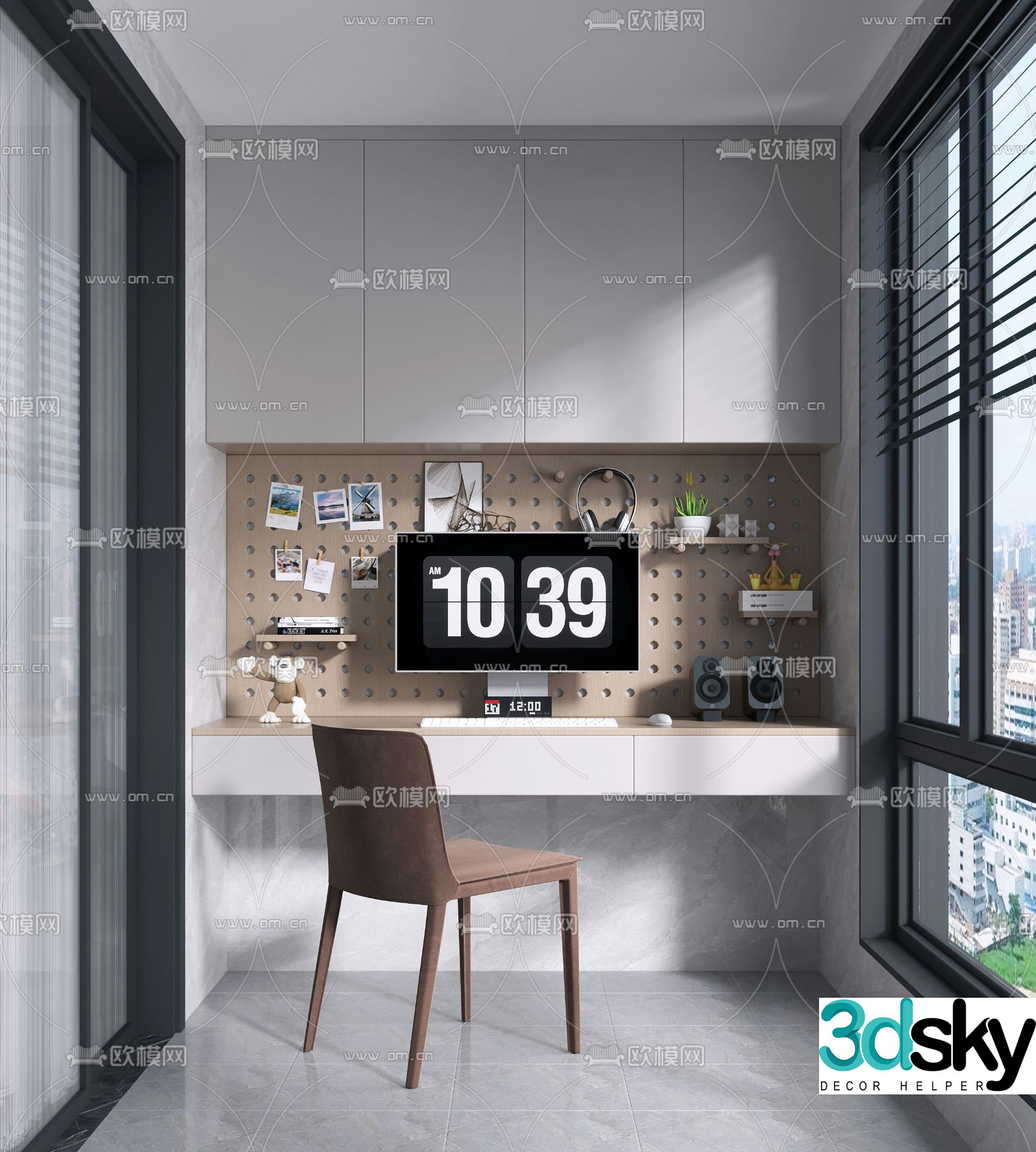 Modern desk 3d model