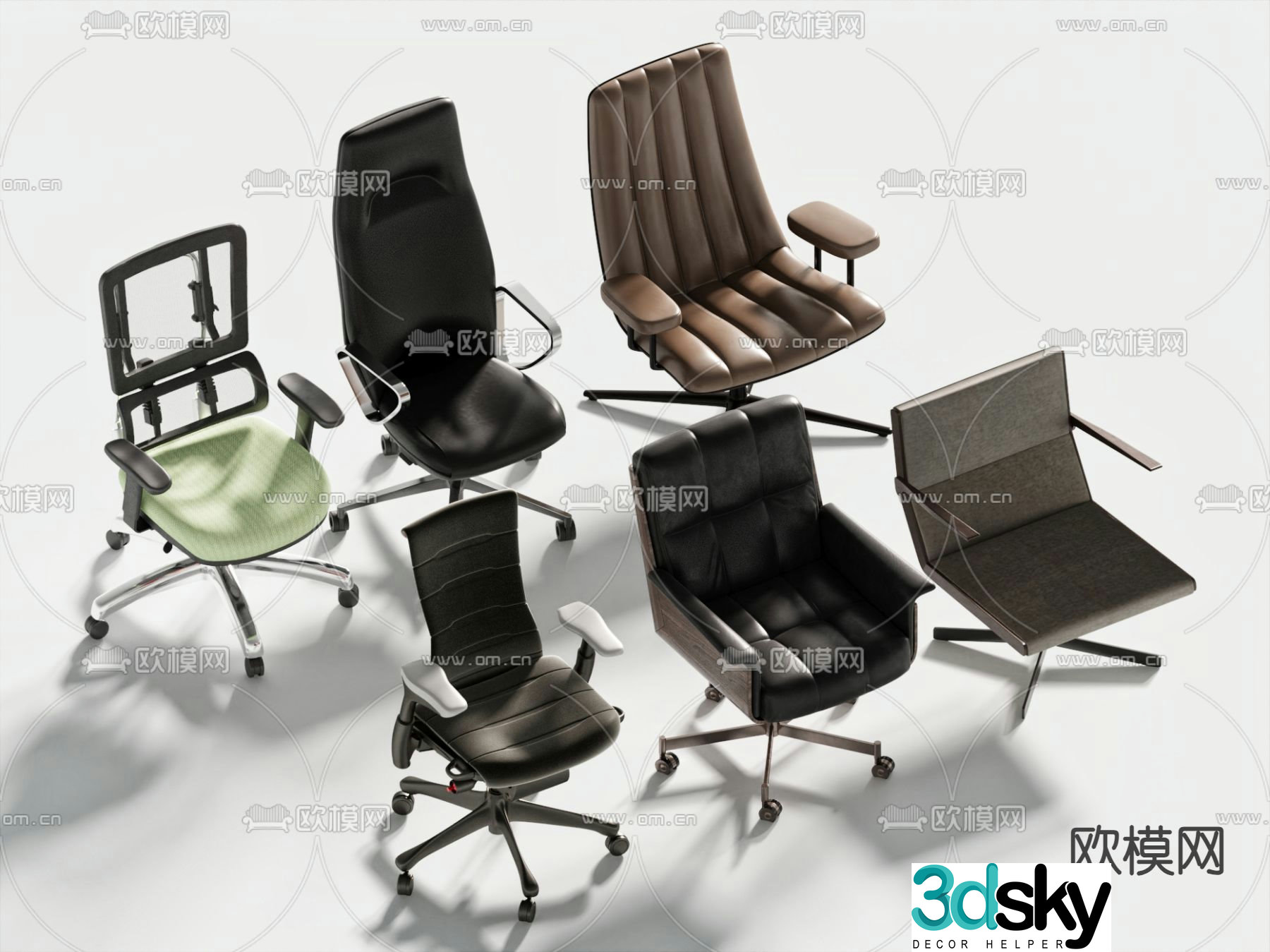 Office chair executive chair boss chair 3d model
