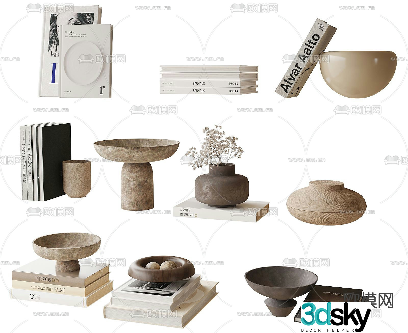 Modern jewelry ornaments 3d model