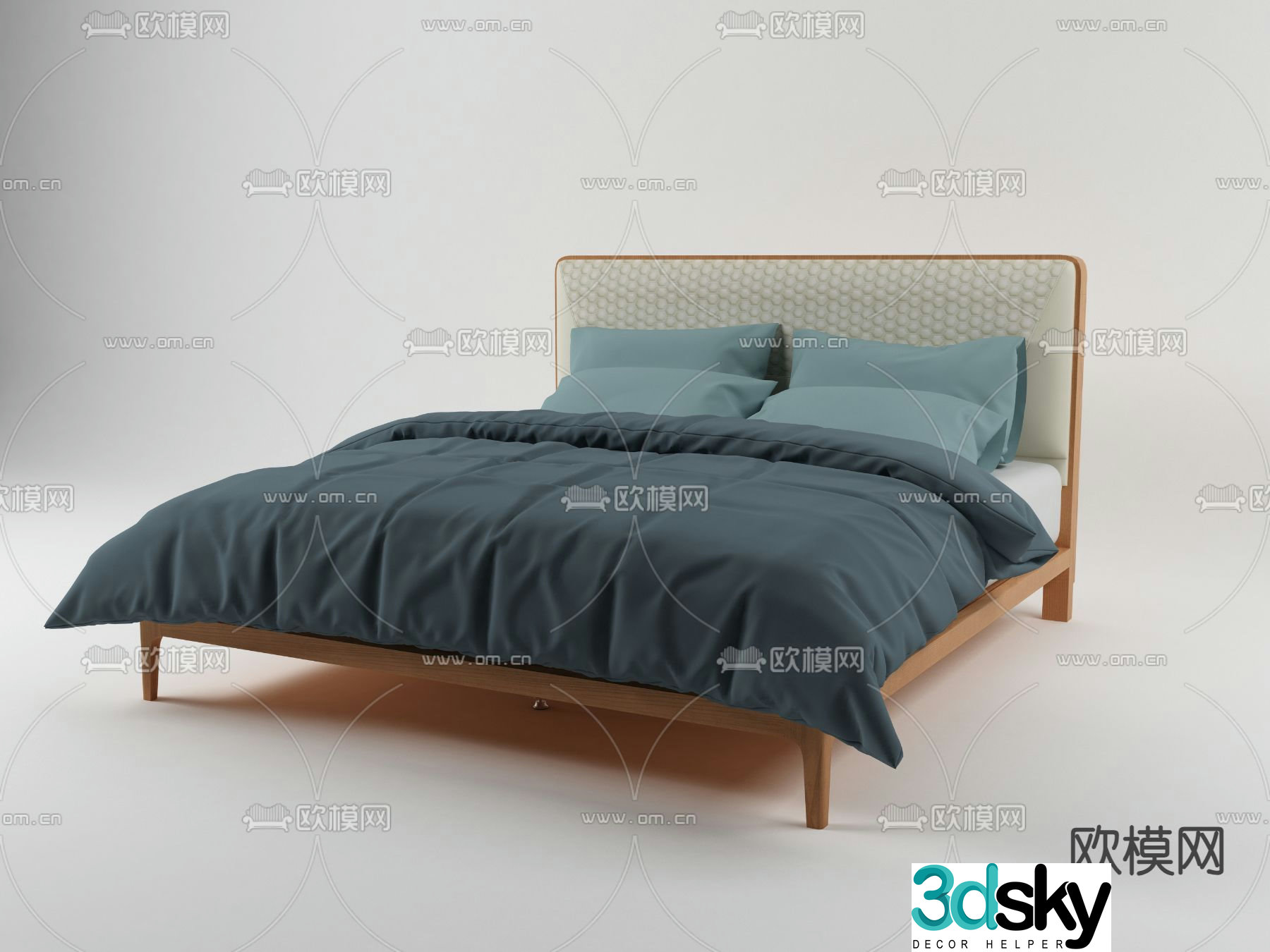 Double bed 3d model