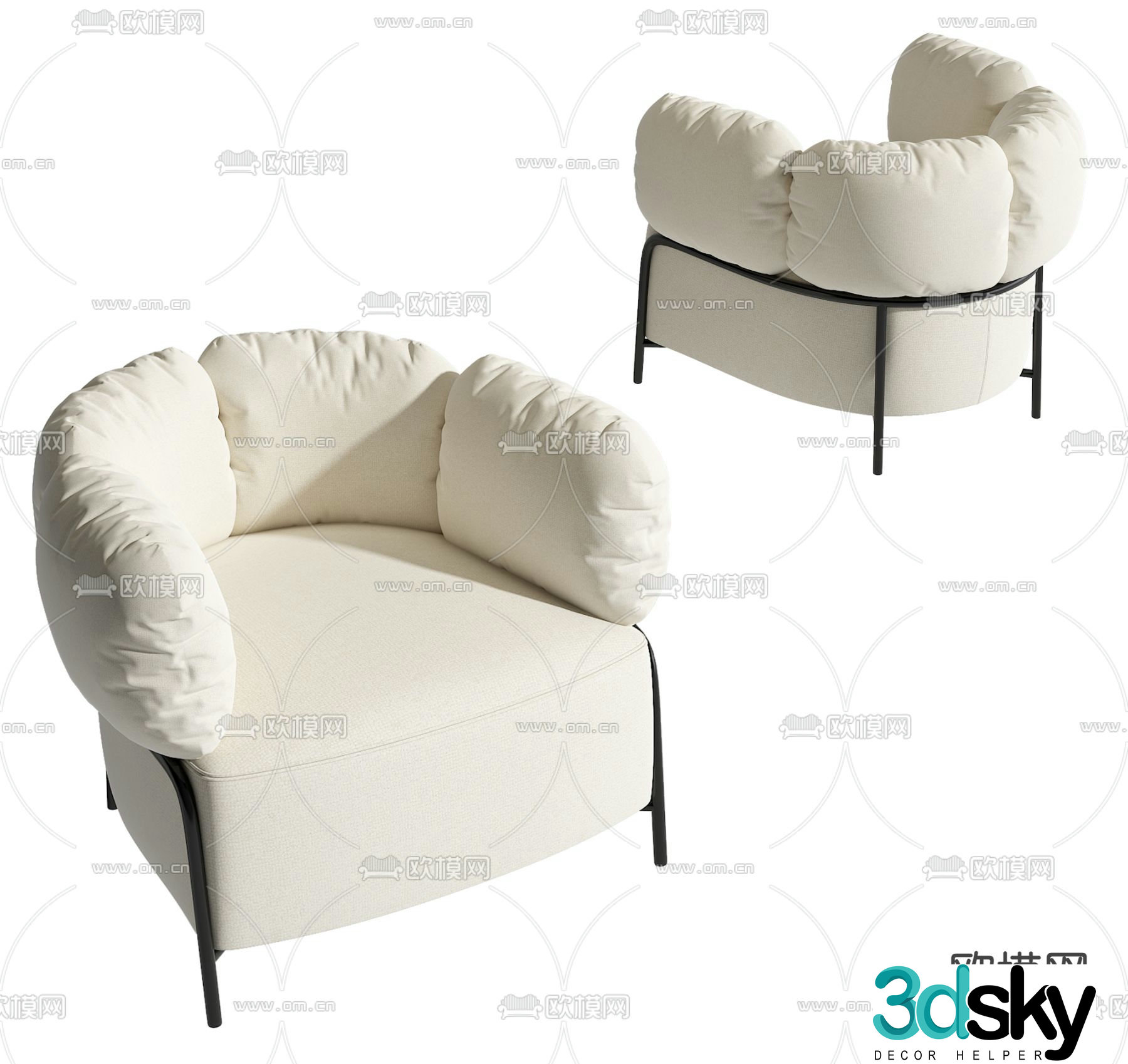 Sofa chair leisure chair 3d model