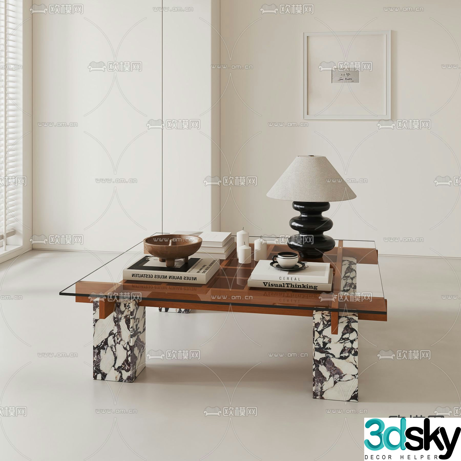 Medieval style coffee table 3D model