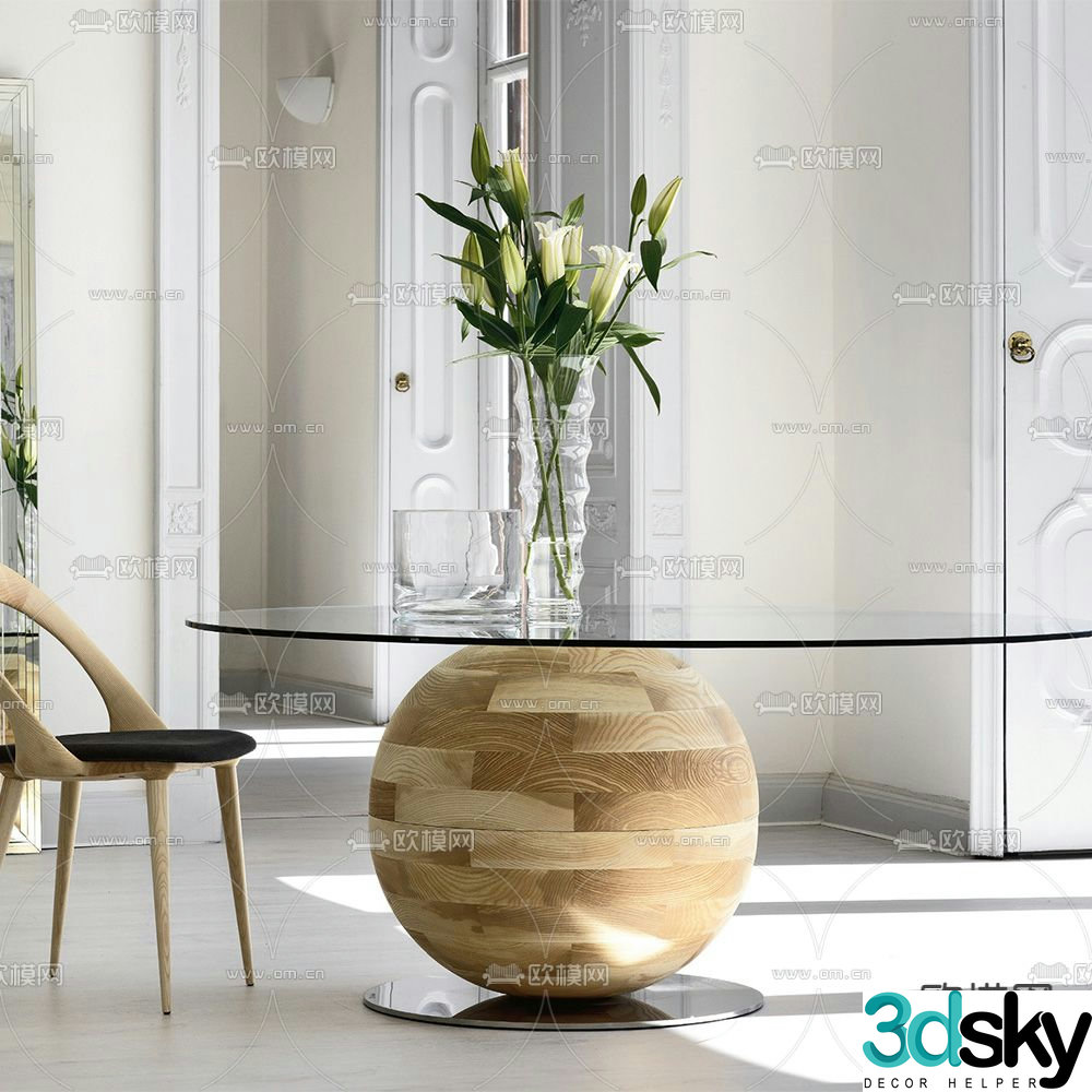Porada dining table 3d model