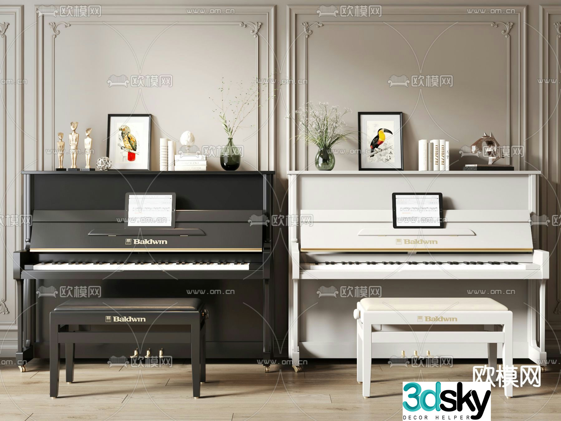 piano musical instrument 3d model