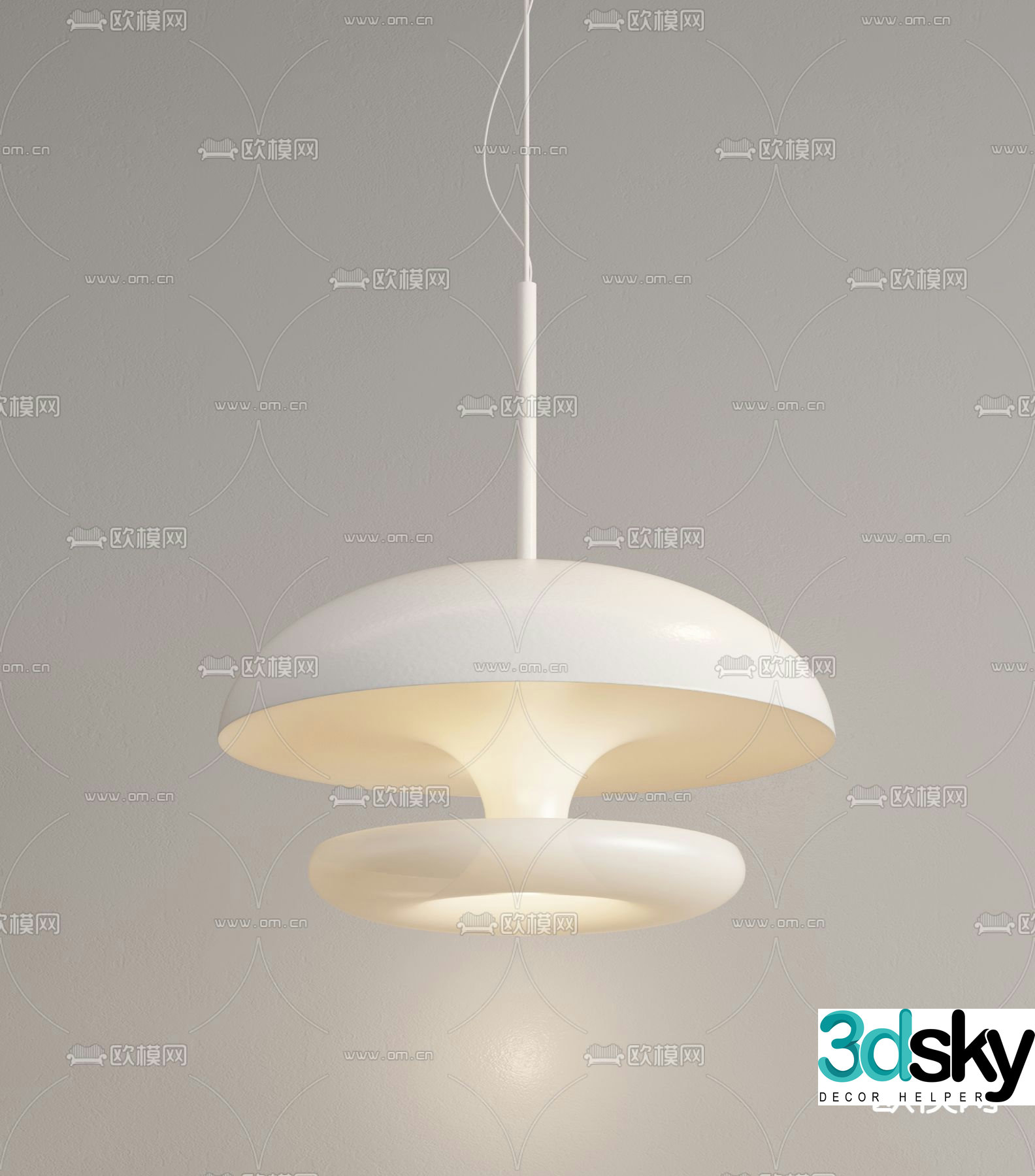 Creamy Chandelier Mushroom Chandelier 3d Model