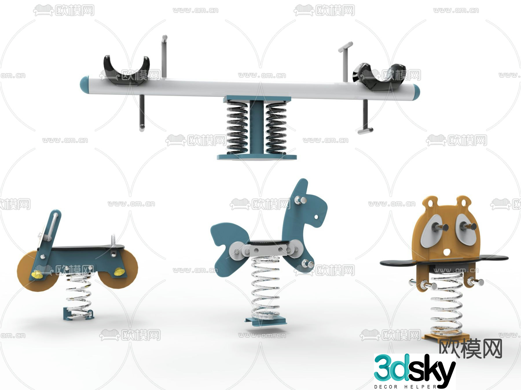 Outdoor children's equipment amusement equipment 3d model