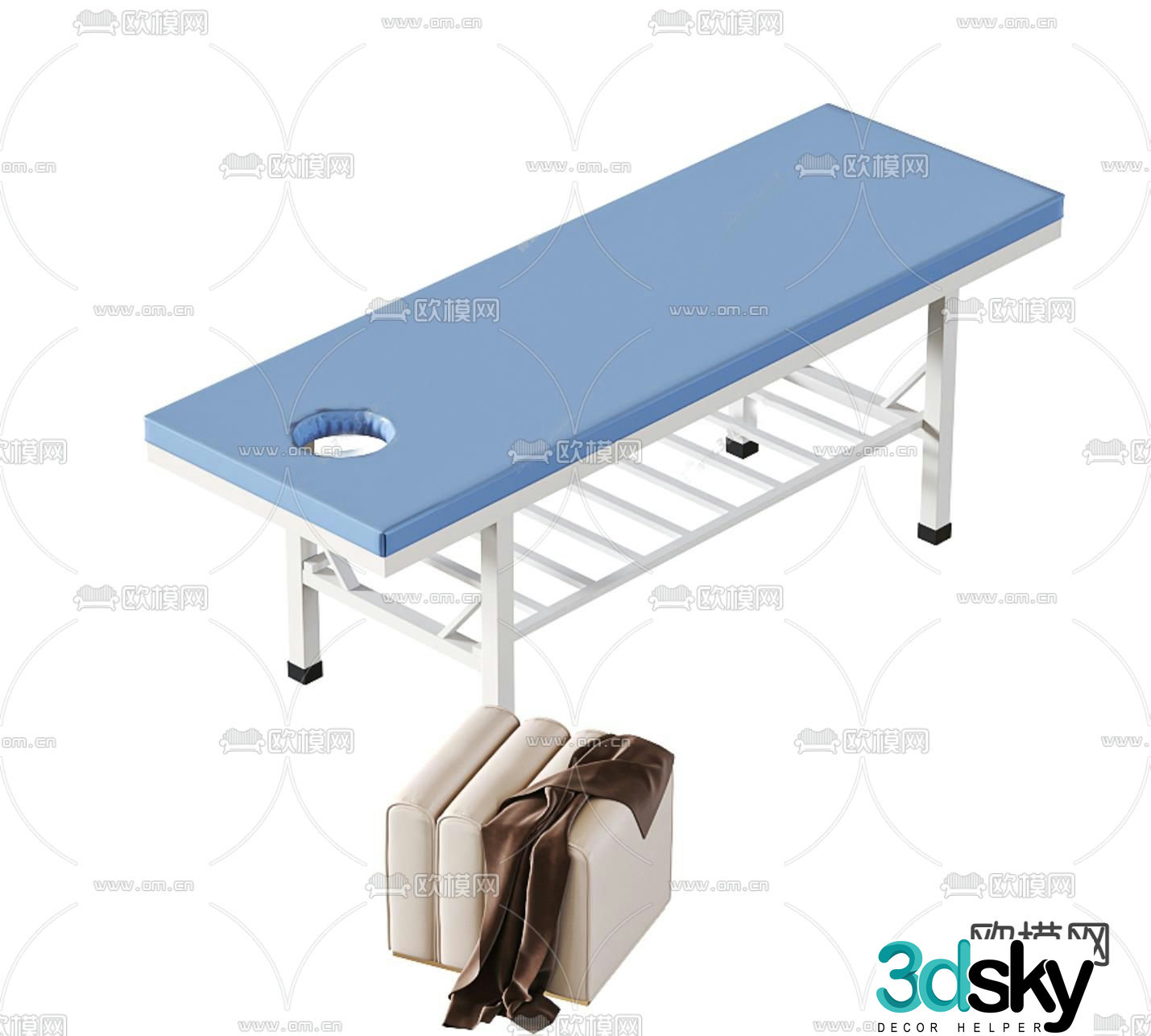 Massage bed beauty bed 3d model
