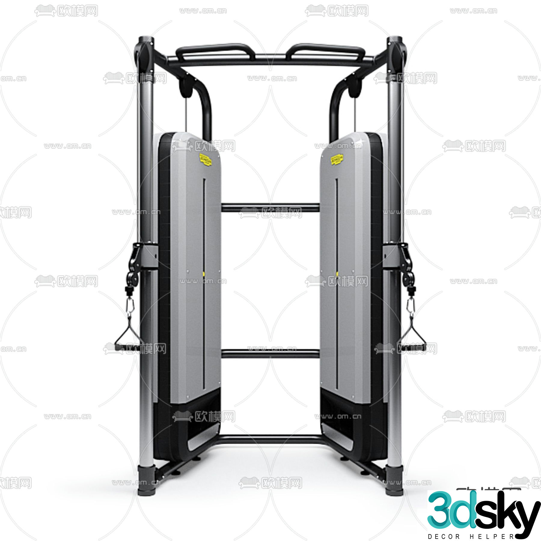 Fitness equipment stretching machine 3d model