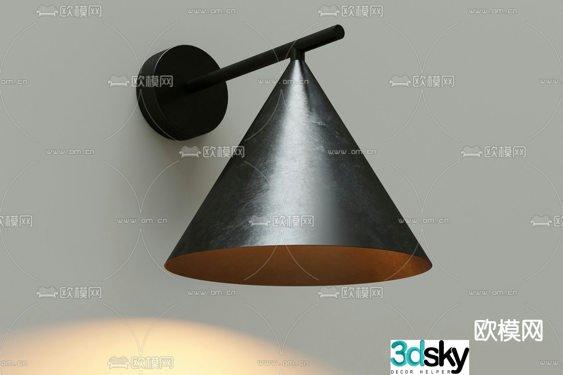 Outdoor wall light 3d model