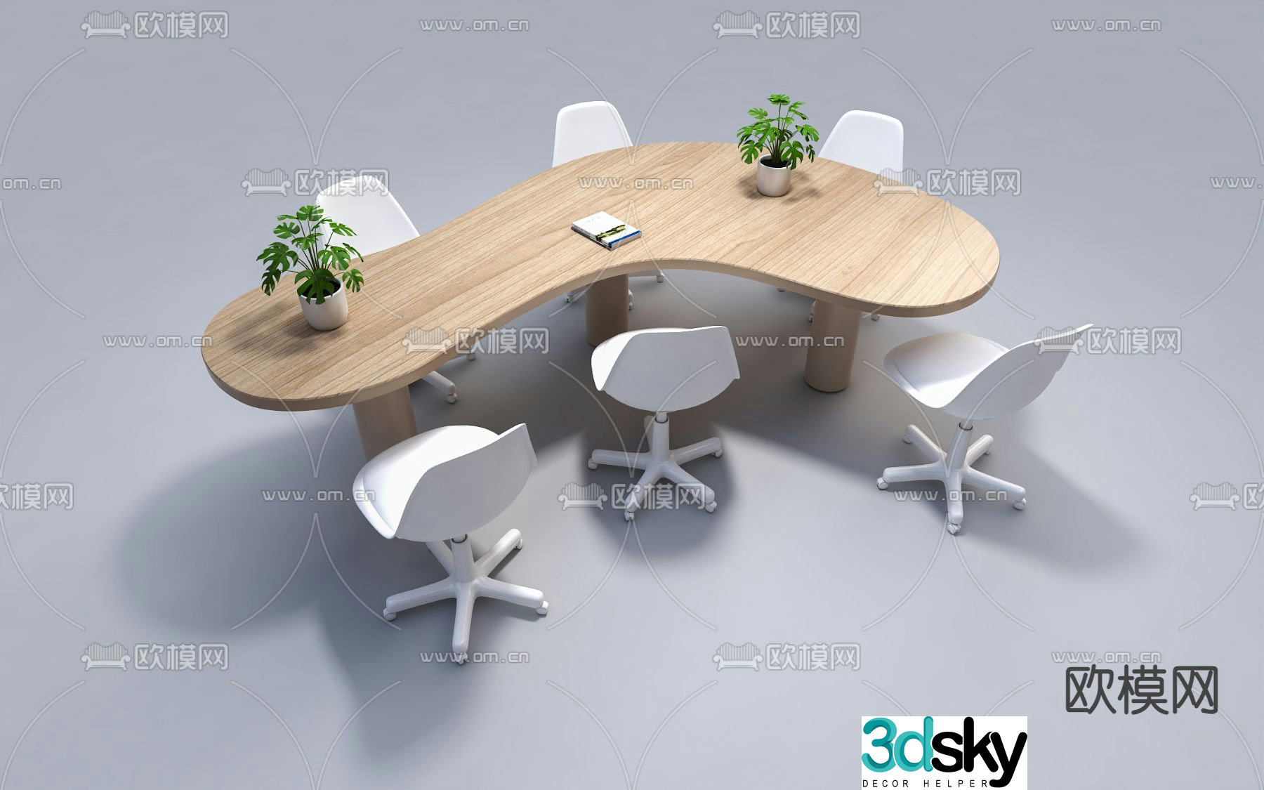 Modern conference table conference table 3d model