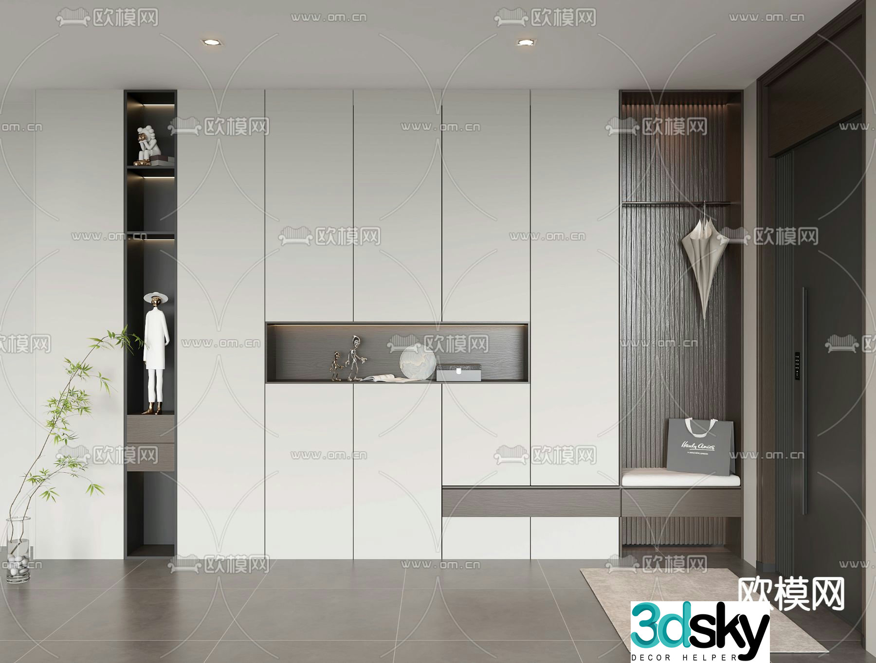 Entrance shoe cabinet 3D model