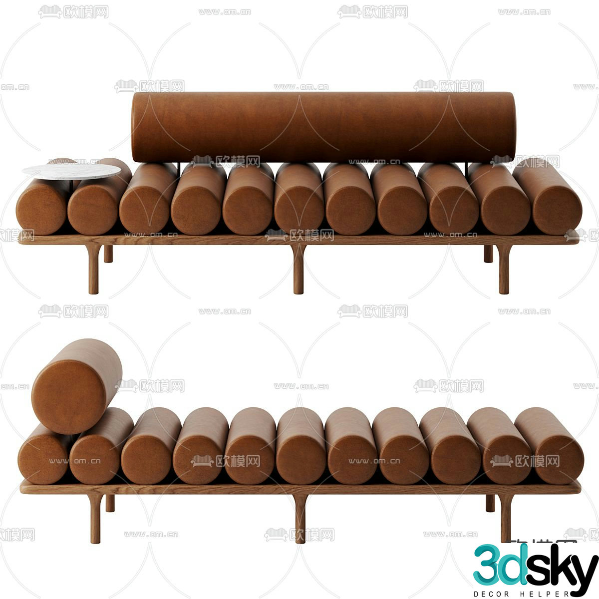 modern bench stool sofa stool 3d model