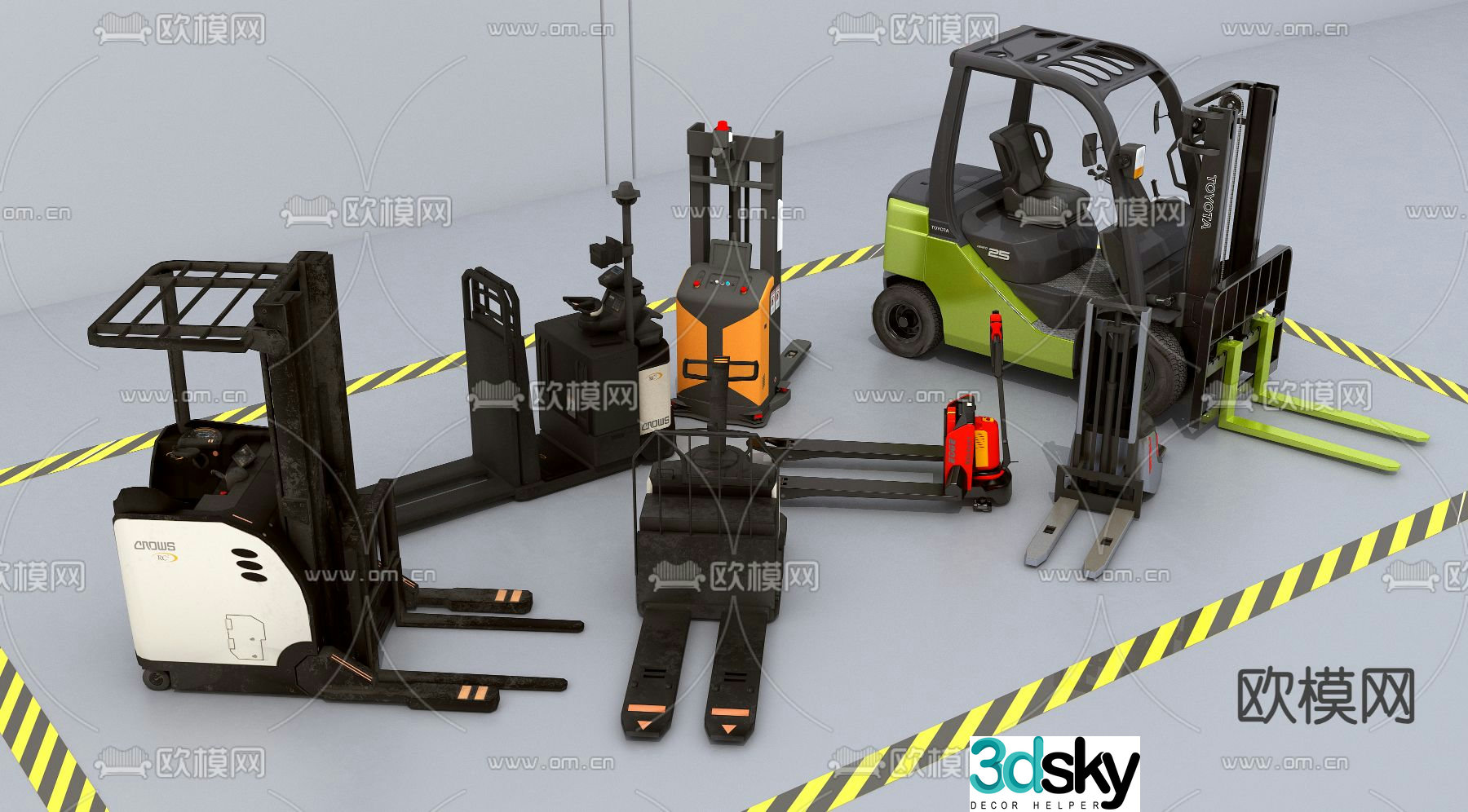 Forklift Pallet Truck Truck 3d model