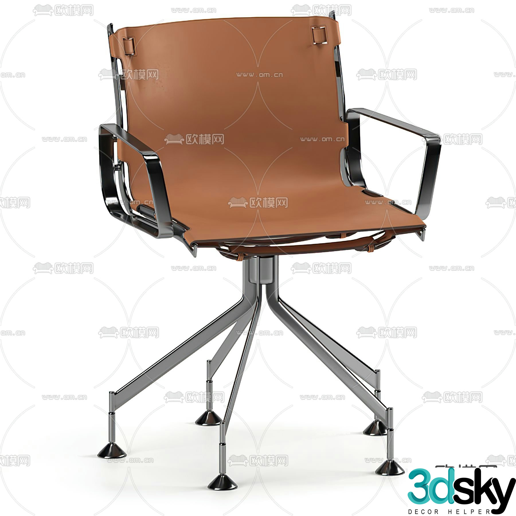 Modern office chair swivel chair class chair 3d model