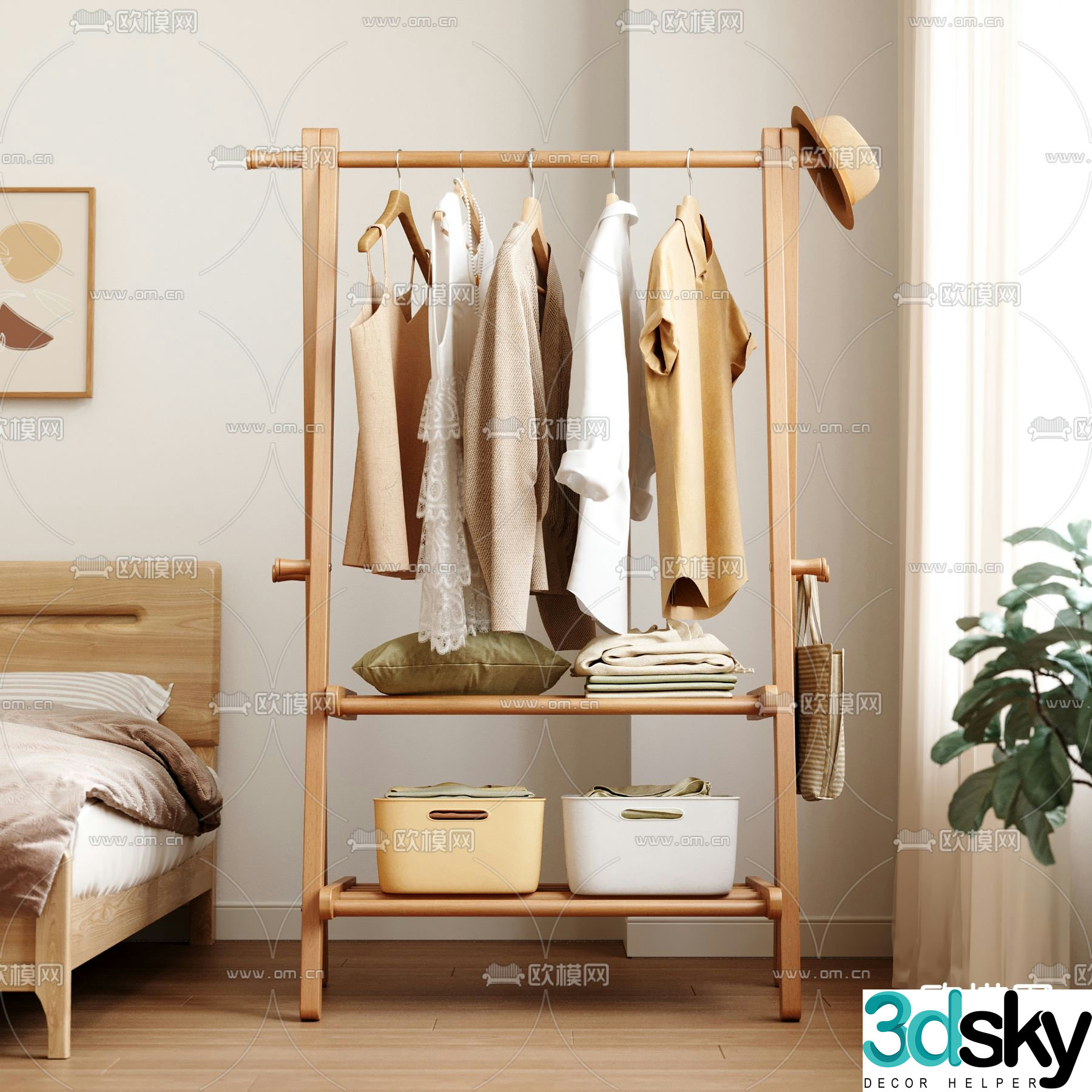 Clothes rack Clothes rack Clothes rod 3D model