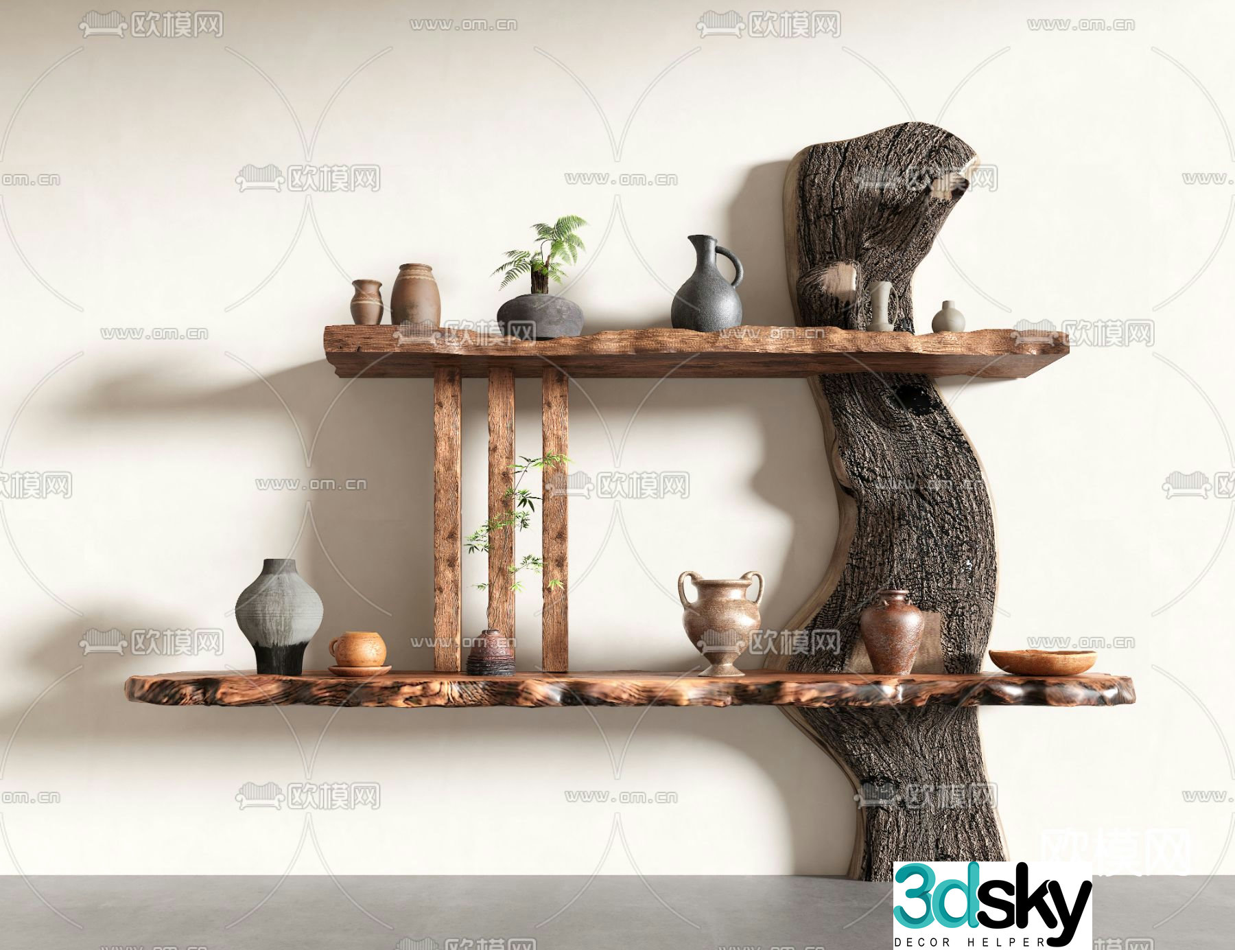 Wasabi Decorative Rack Shelf 3D Model