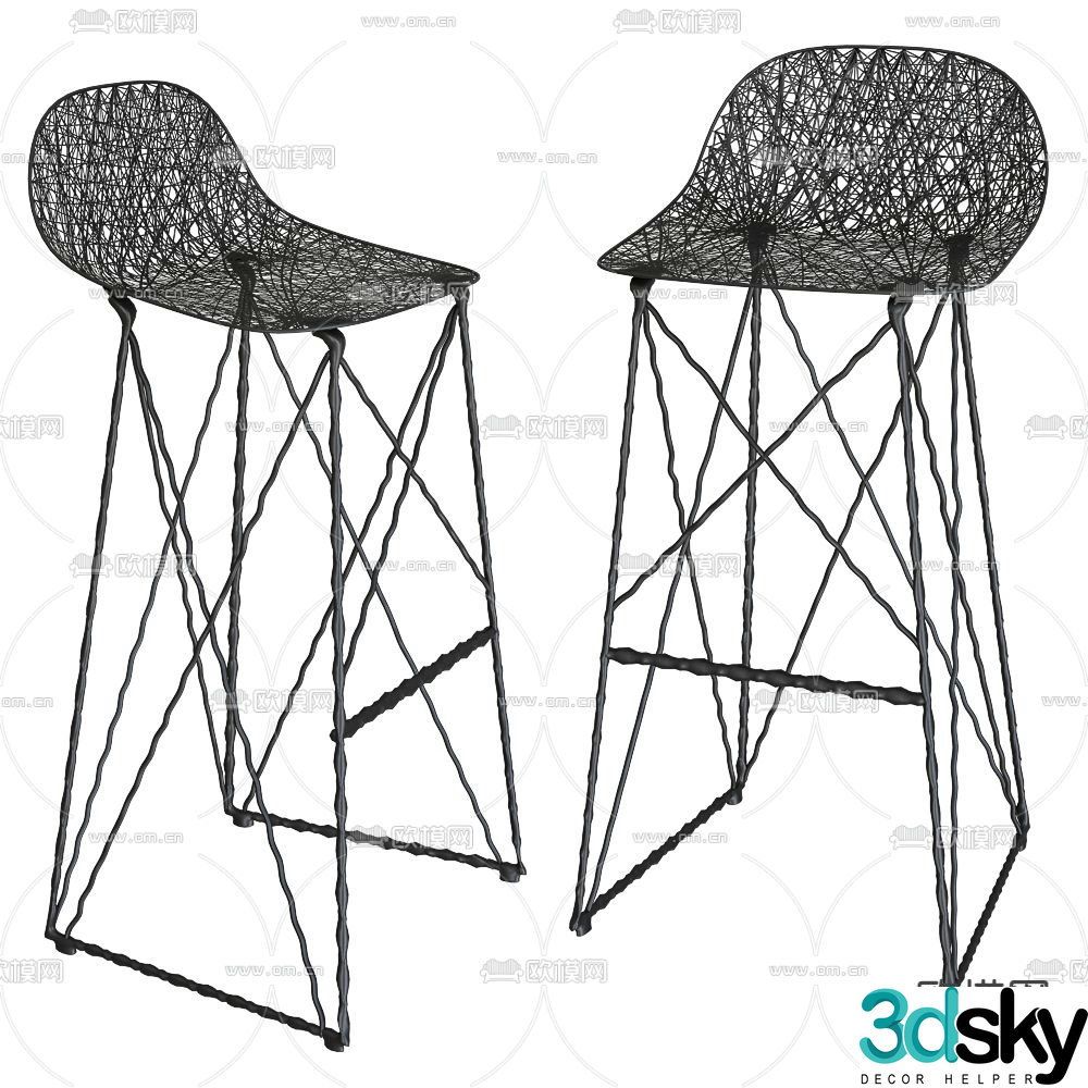 Moooi bar chair 3d model