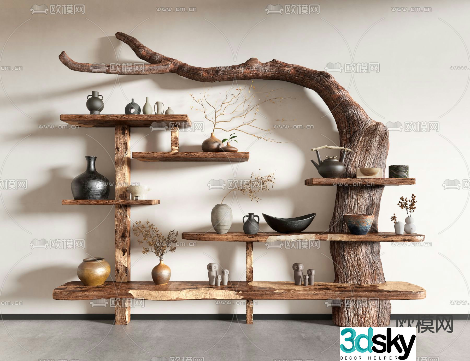 Wasabi Decorative Rack Shelf 3D Model
