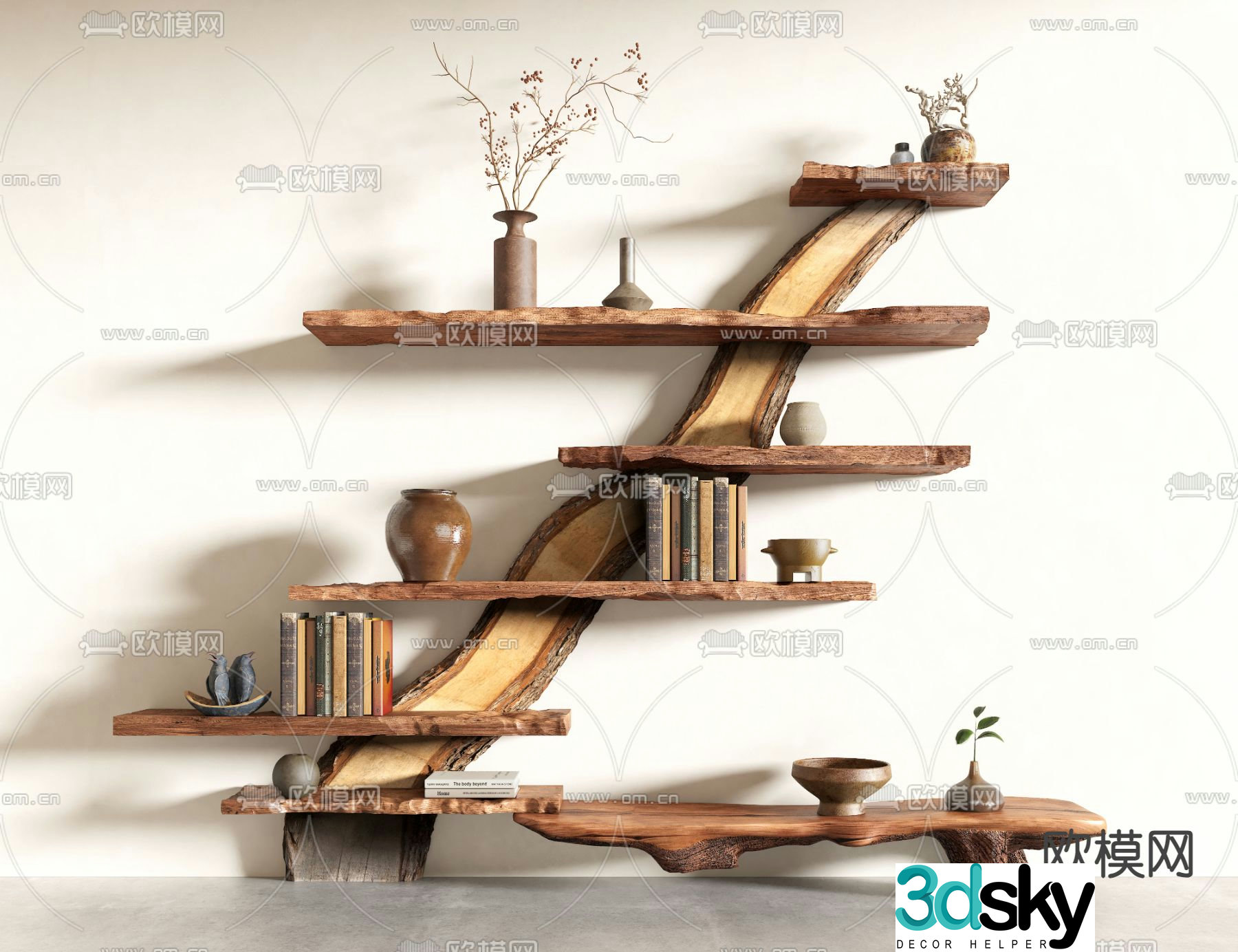Wasabi Decorative Rack Shelf 3D Model