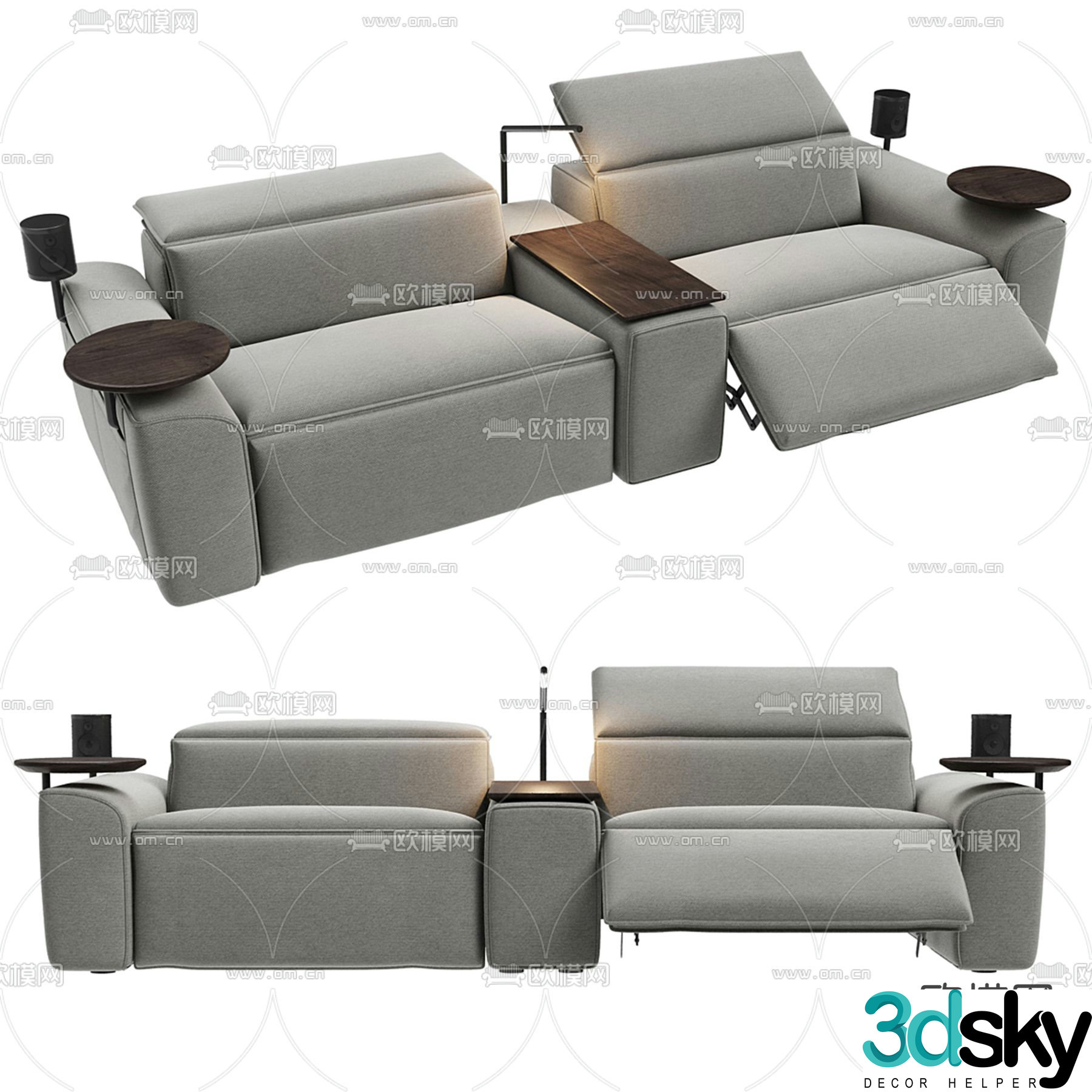 Double sofa smart sofa 3d model