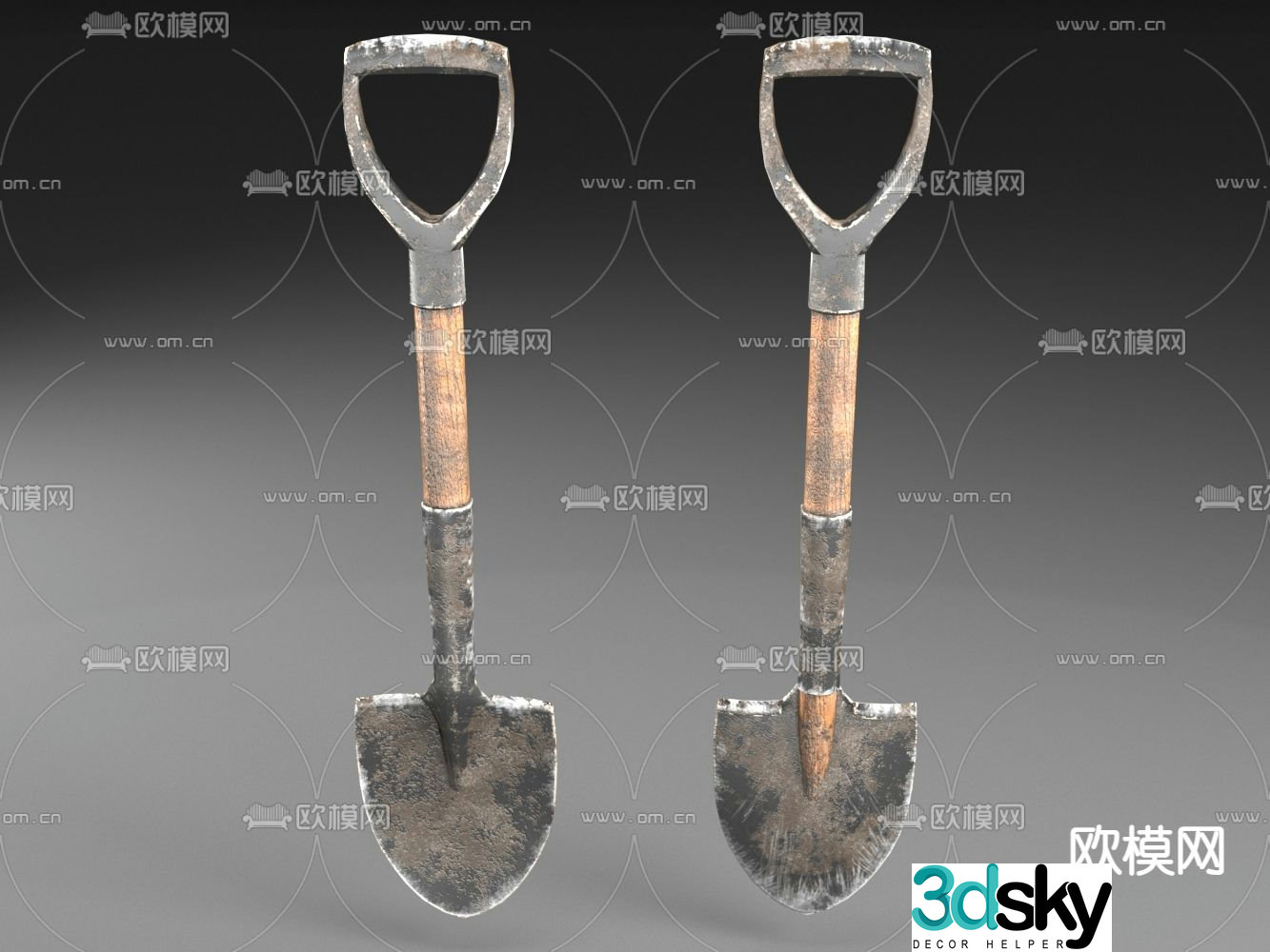 shovel shovel tool 3d model